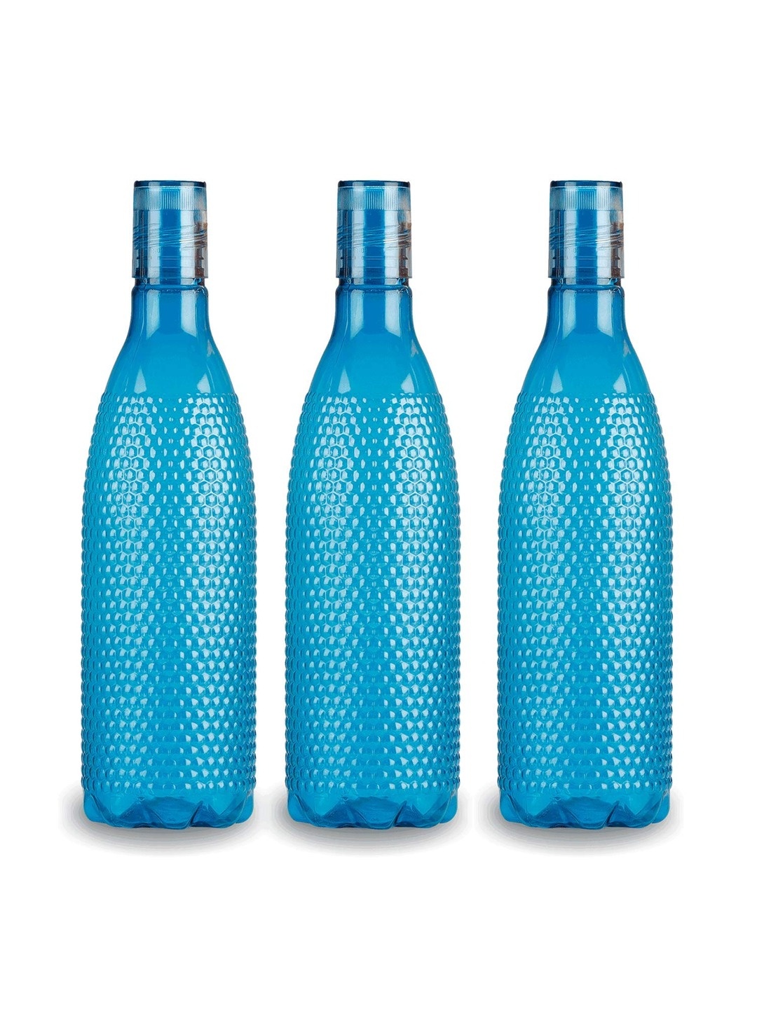 

SOPL-OLIVEWARE Blue 3 Pieces Textured Air Tight Water Bottle 1L