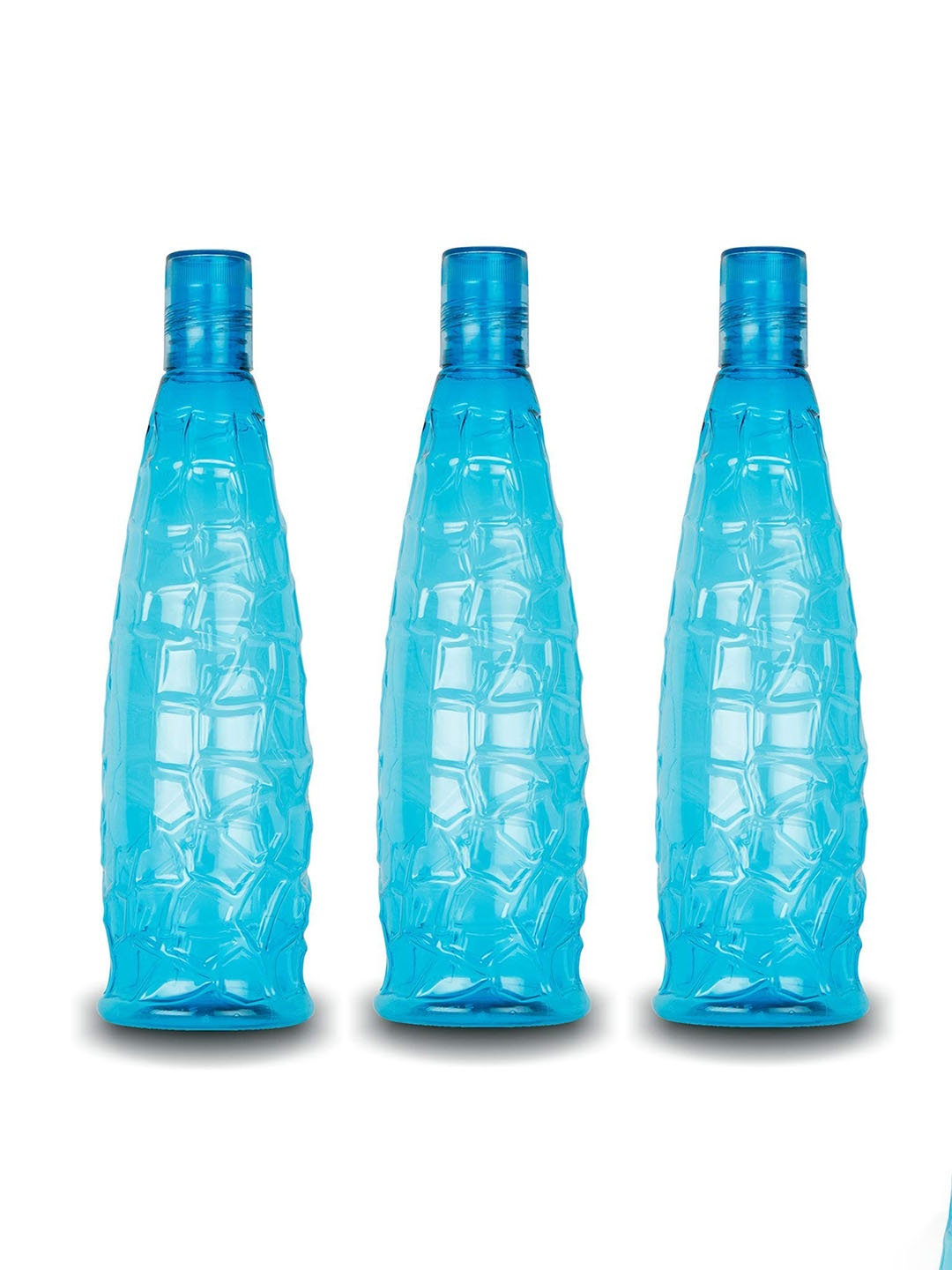 

SOPL-OLIVEWARE Blue 3 Pieces Textured Odour Less Water Bottles 1 L Each