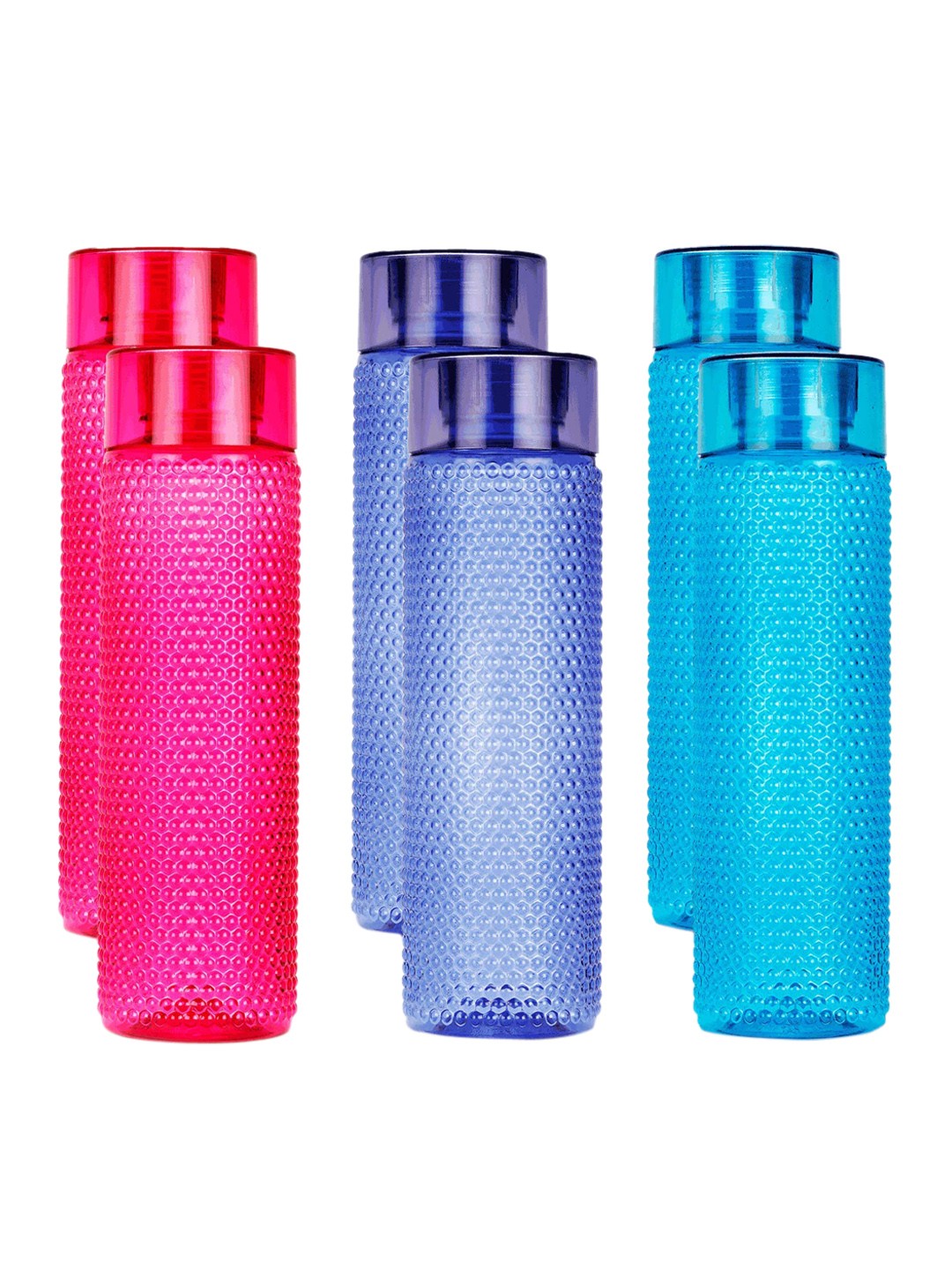 

SOPL-OLIVEWARE Blue 6-Pieces Textured Air Tight Water Bottle 1 L Each