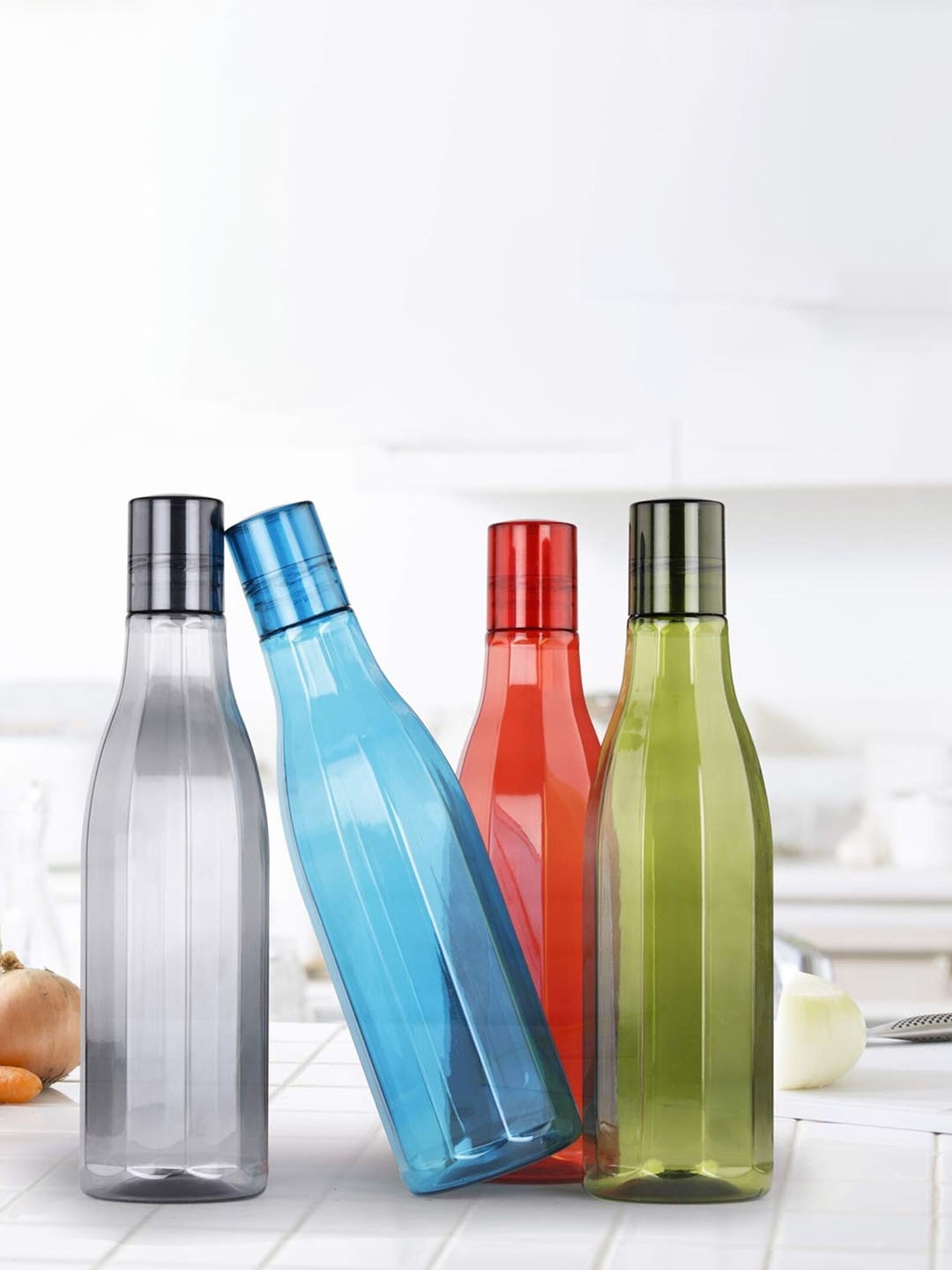 

SOPL-OLIVEWARE Grey 3 Pieces Air-Tight & Refrigerator Safe Water Bottles 1L Each