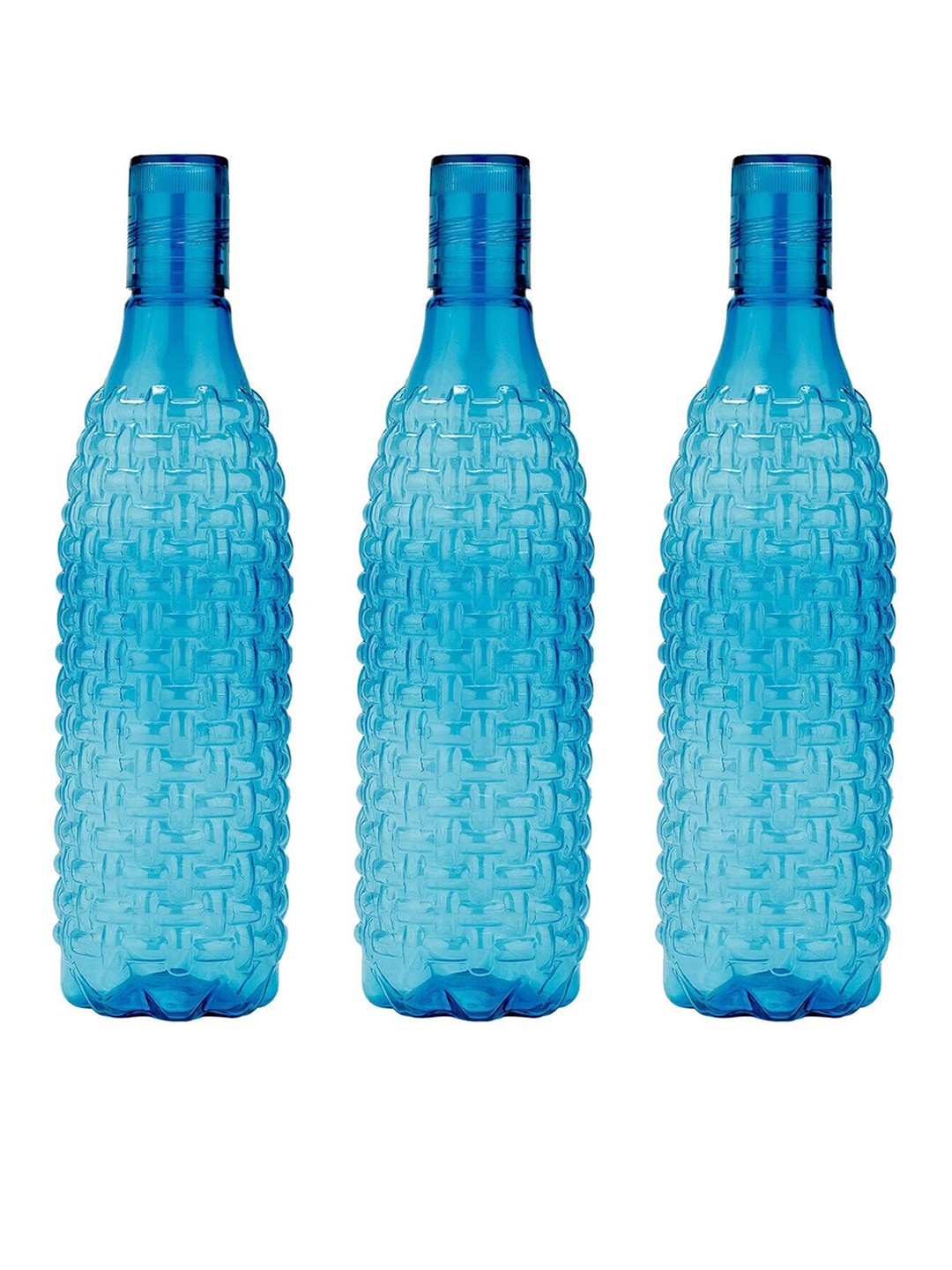 

SOPL-OLIVEWARE Blue 3-Pieces Textured Odour Less Water Bottles 1L