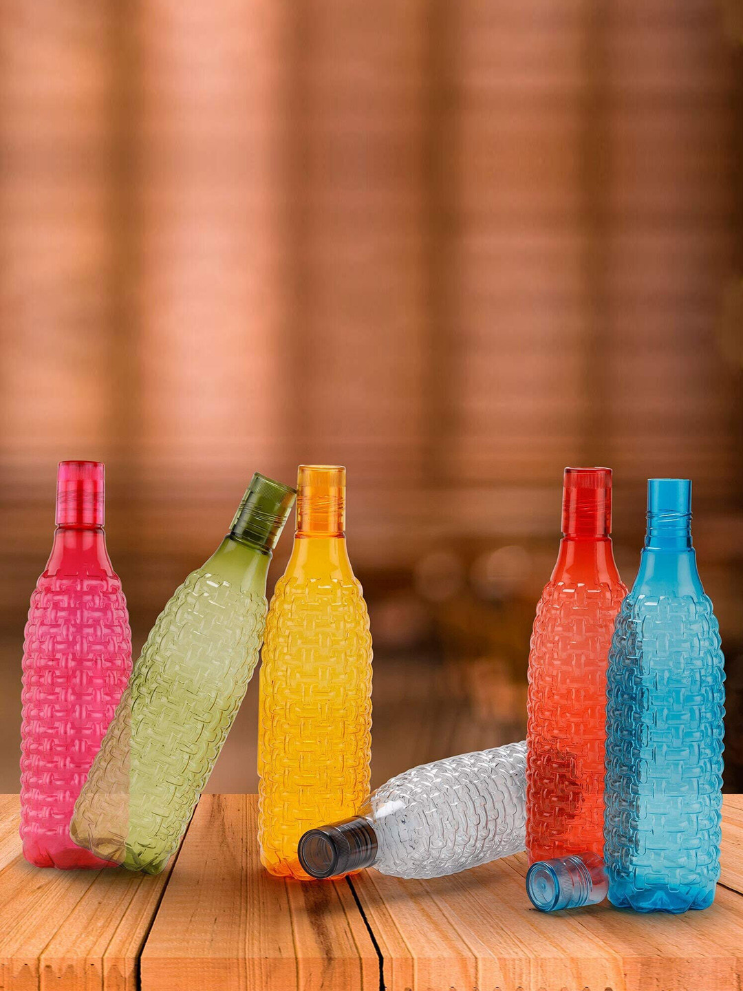 

SOPL-OLIVEWARE Green 3-Pieces Textured Air Tight Water Bottle 1 L Each