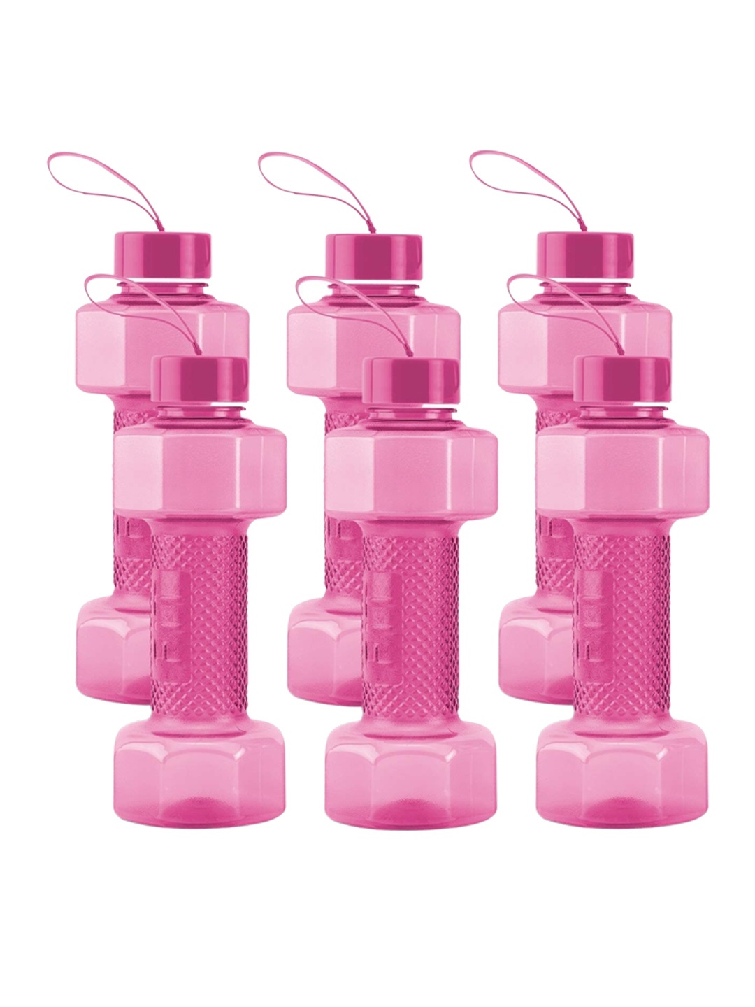 

SOPL-OLIVEWARE Pink 6 Pieces Transparent Water Bottle 750 ml