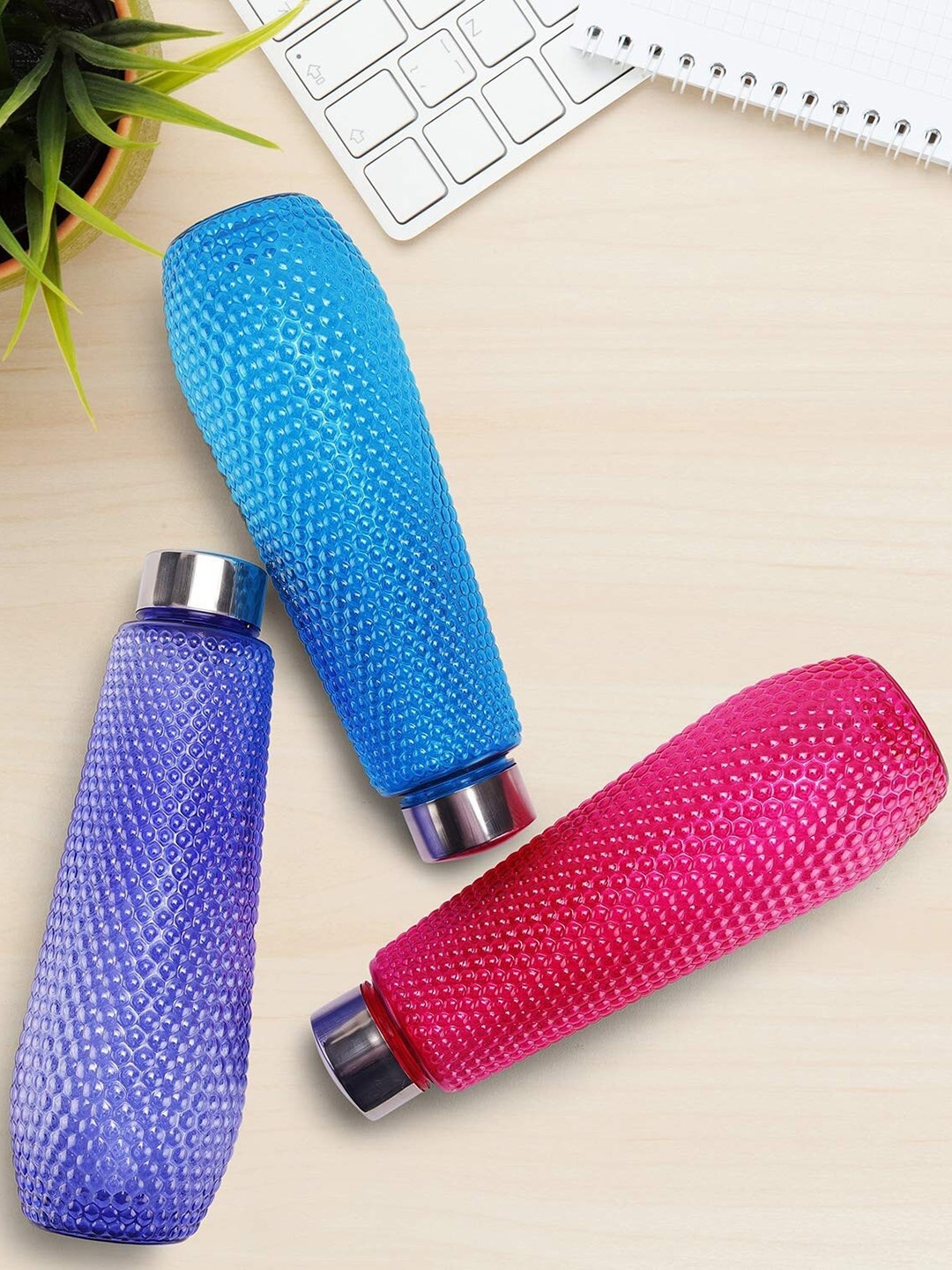 

SOPL-OLIVEWARE Violet 6 Pieces Textured Air Tight Water Bottle 1L Each