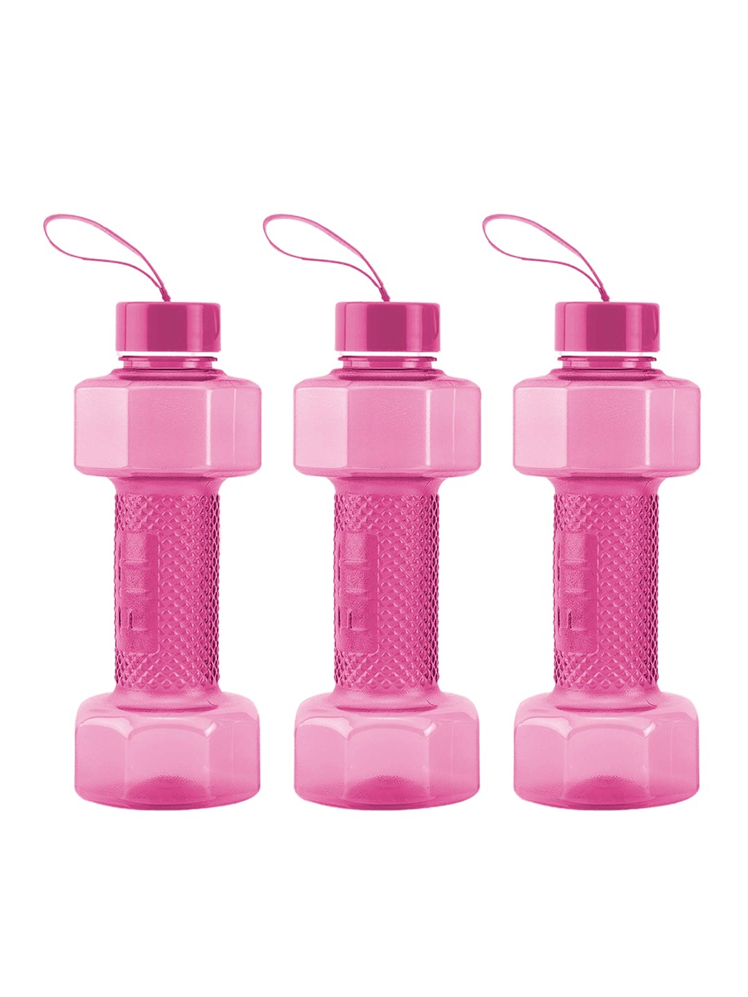 

SOPL-OLIVEWARE Pink 3 Pieces Textured Odour Less Water Bottles 750ml Each