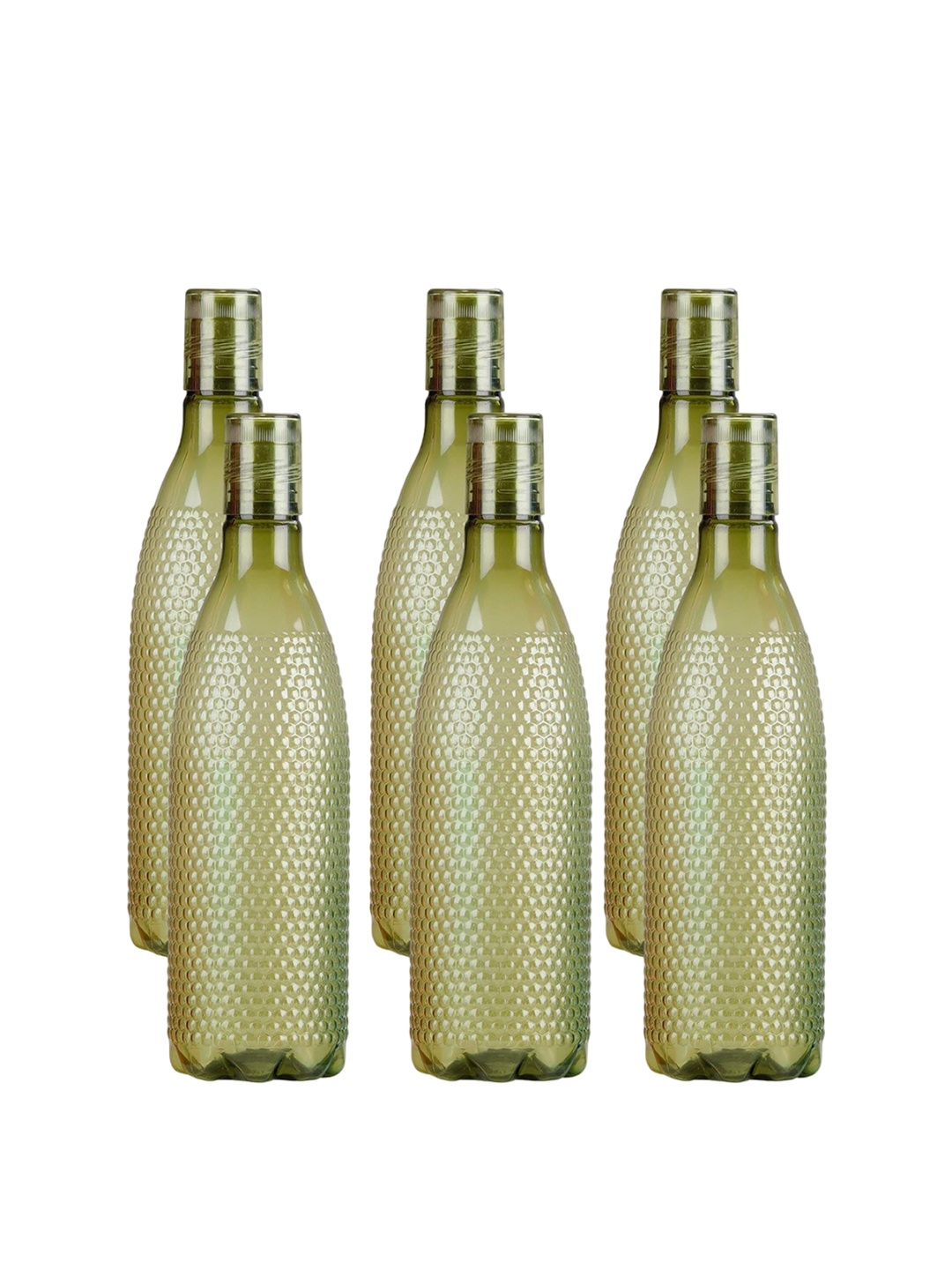 

SOPL-OLIVEWARE Green 6-Pieces Air-Tight & Refrigerator Safe Water Bottles 1L Each