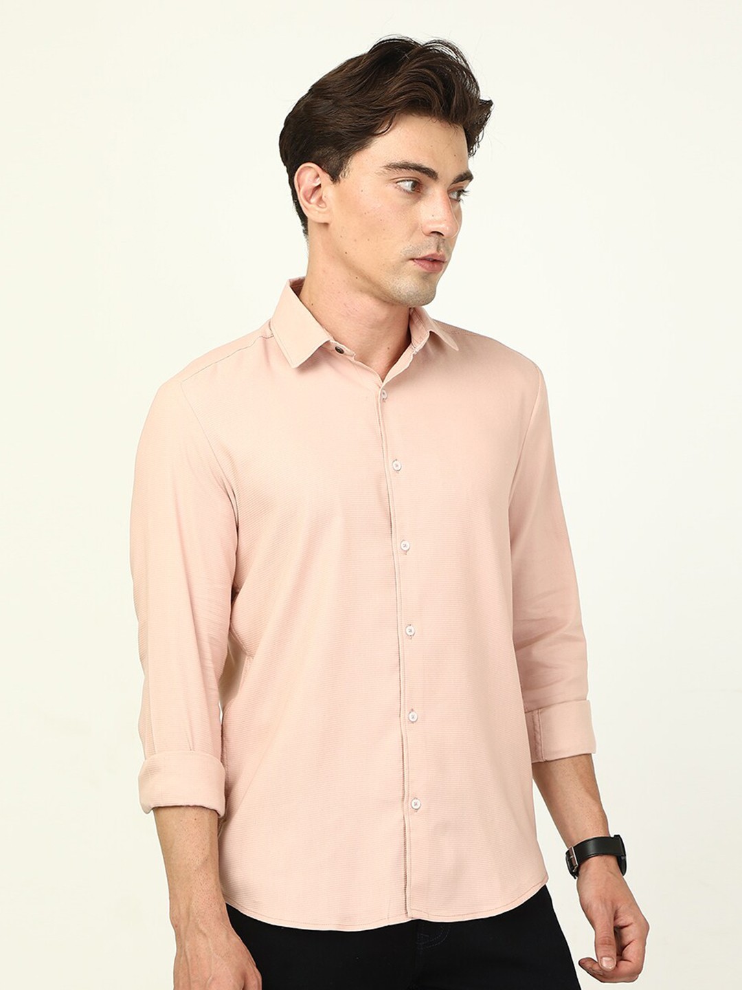 

FOGA New Spread Collar Casual Corduroy Shirt, Orange