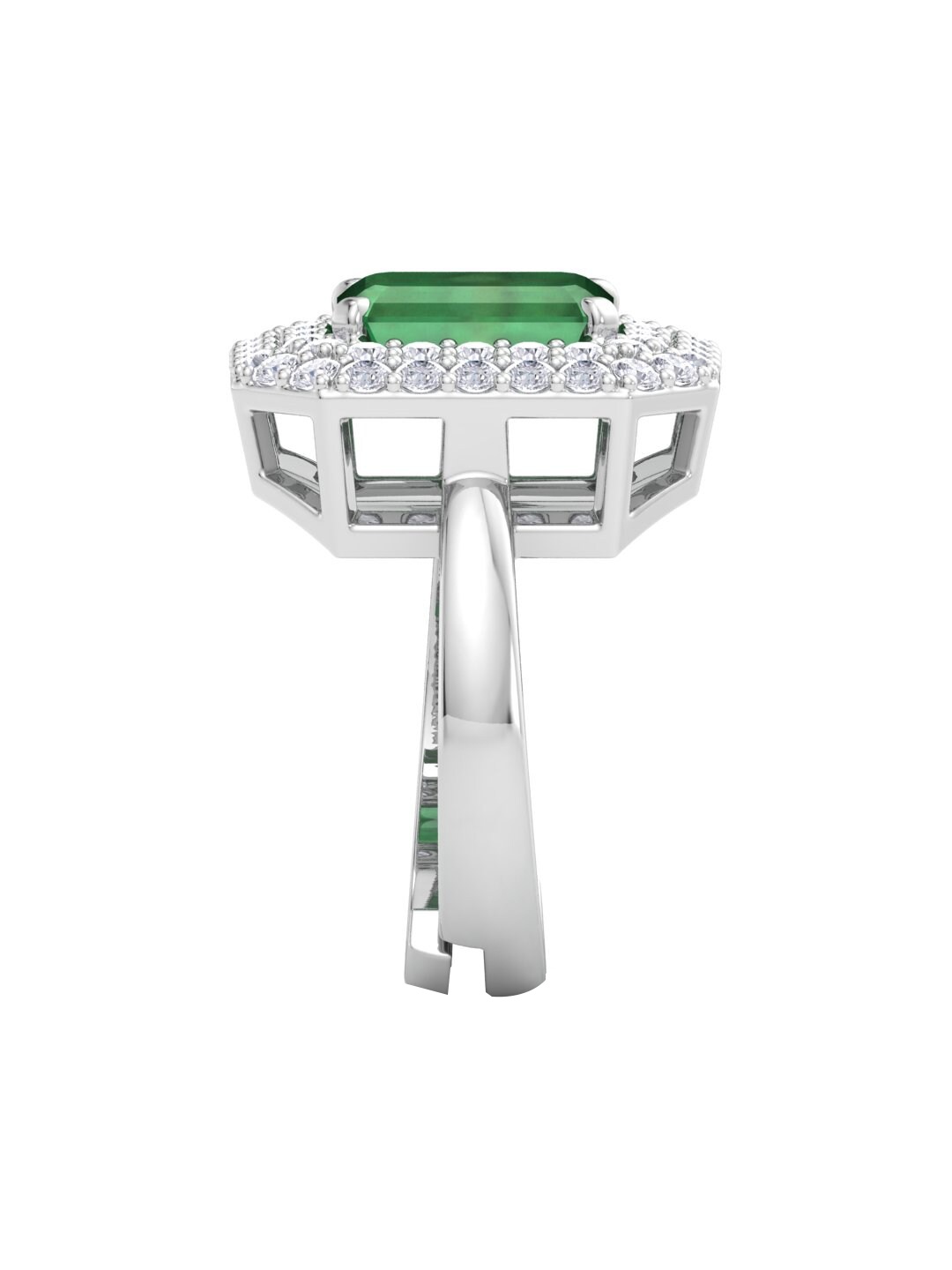 

Inddus Jewels 925 Sterling Silver Rhodium-Plated & CZ-Studded Finger Ring