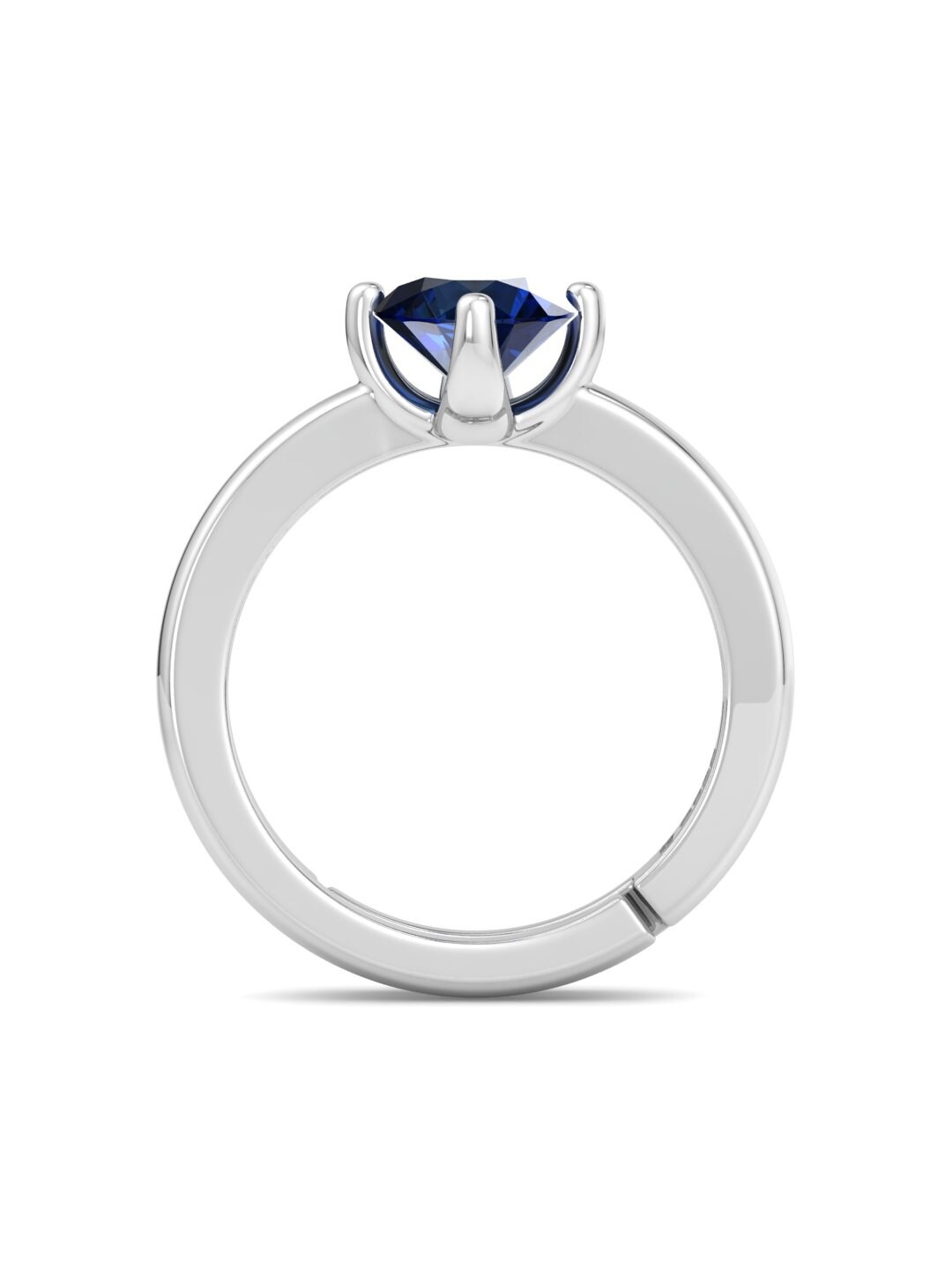 

Inddus Jewels Rhodium-Plated CZ-Studded Finger Ring, Silver