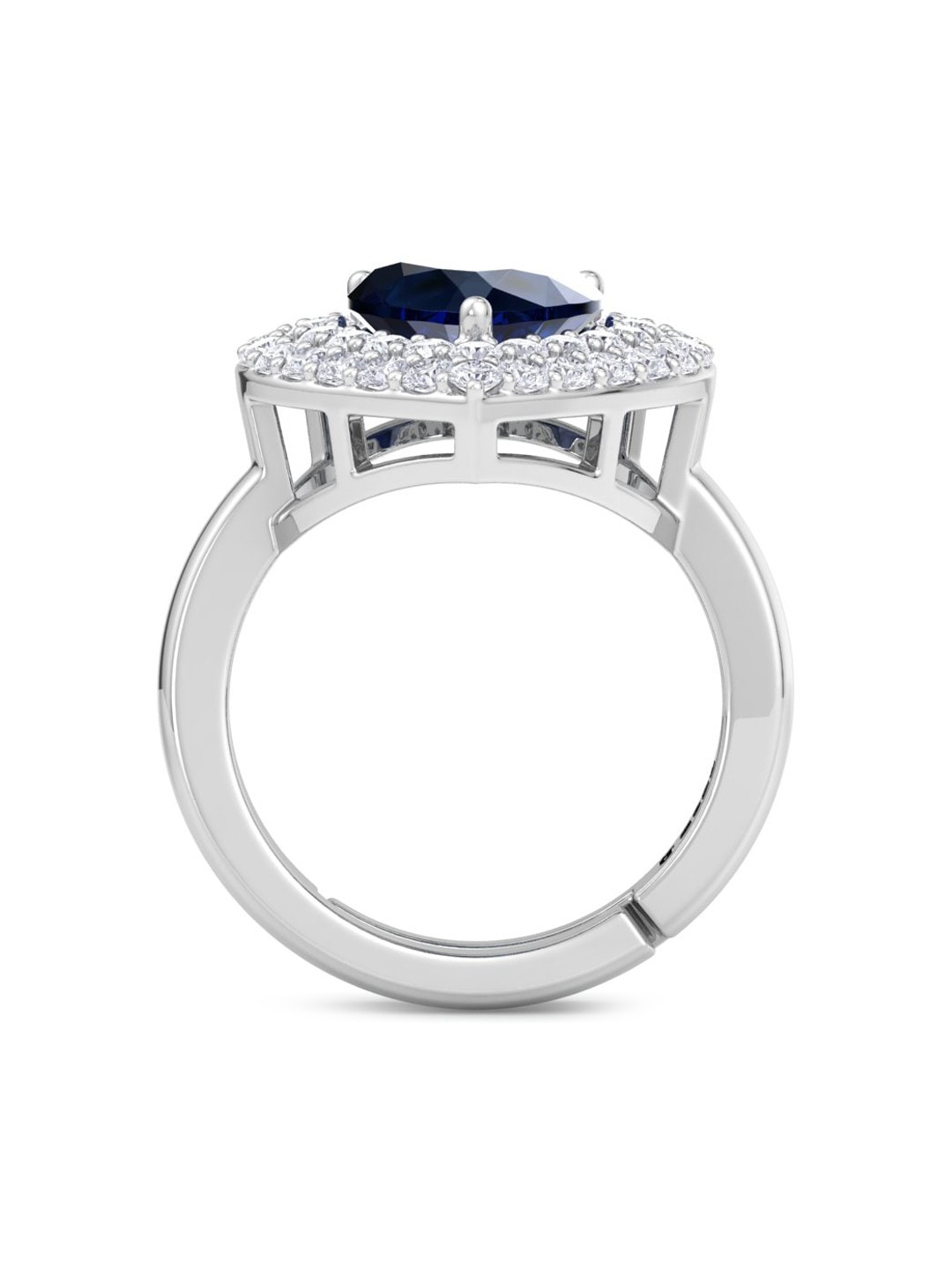 

Inddus Jewels 92.5 Sterling Silver Rhodium-Plated Finger Ring