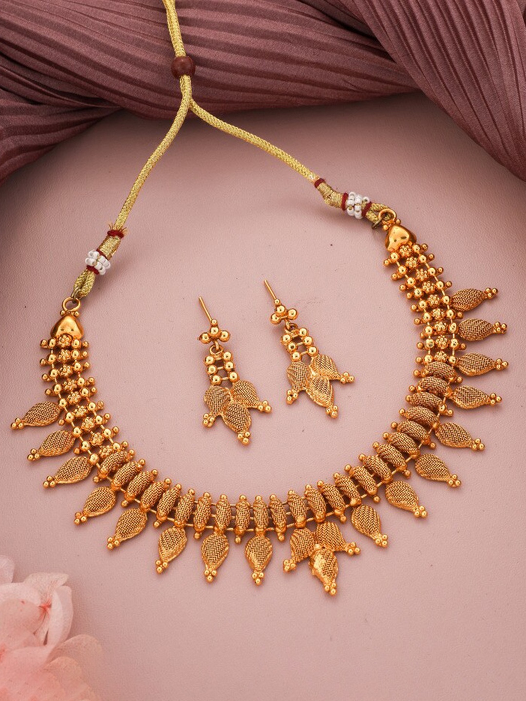 

ROFARWORD Gold Plated & Beaded Jewellery Set