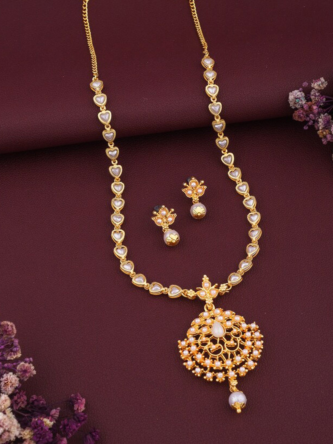 

ROFARWORD Gold-Plated Artificial Beaded Jewellery Set