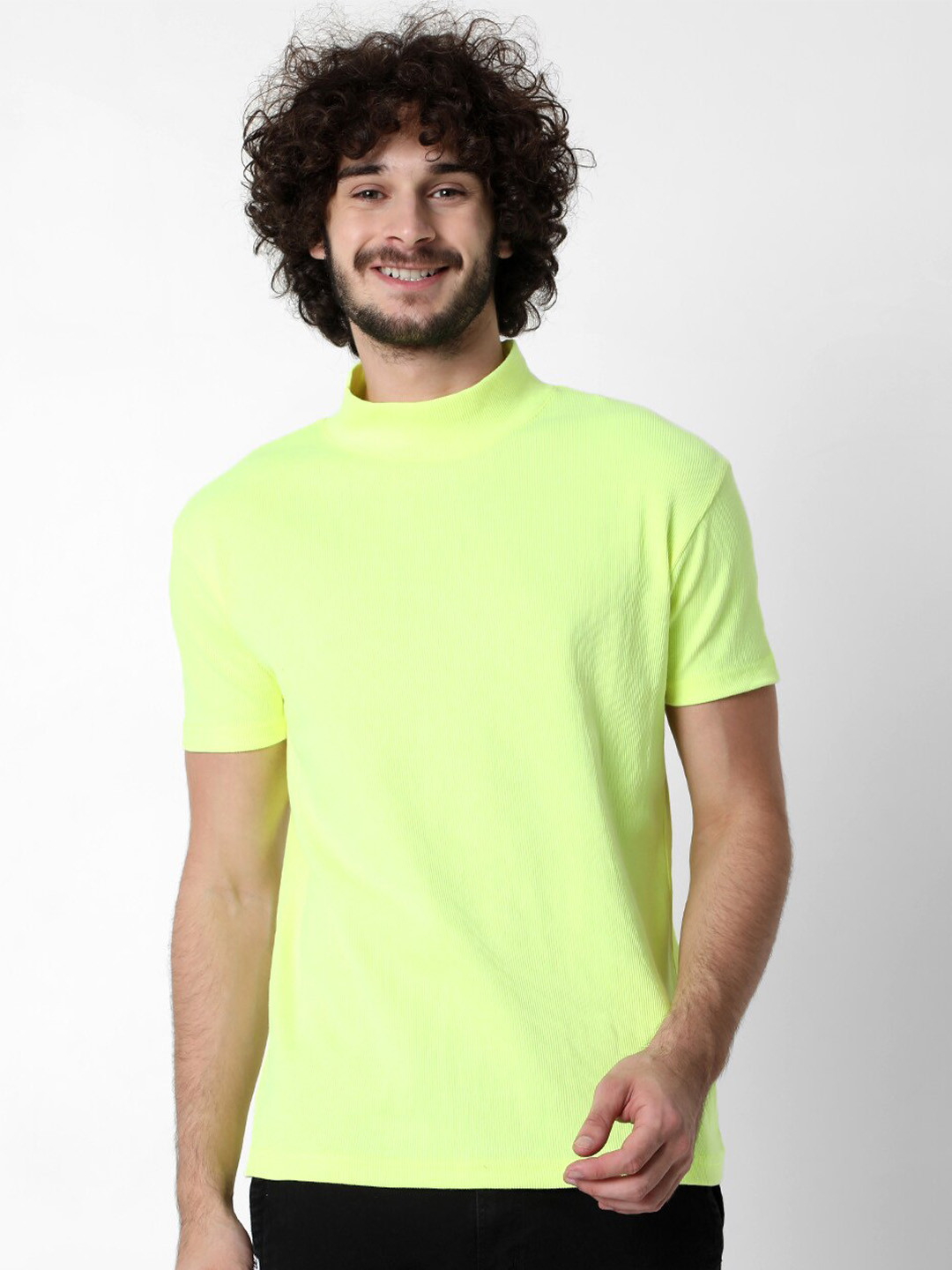 

7Shores Round Neck Cotton T-shirt, Green