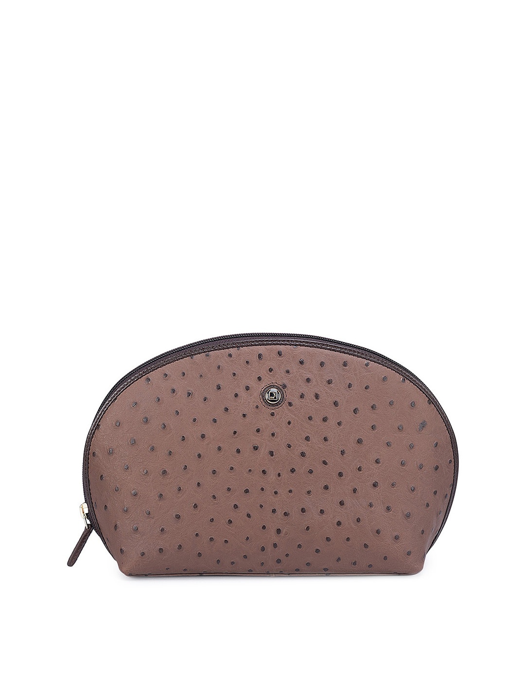 

Da Milano Textured Leather Travel Pouch, Brown