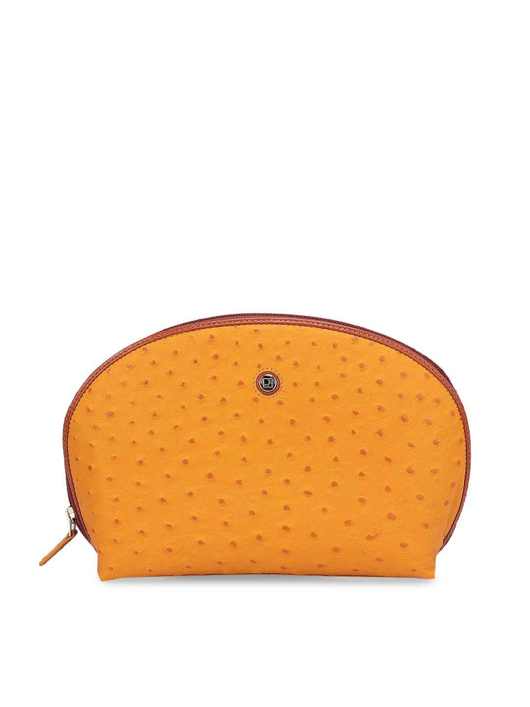 

Da Milano Textured Leather Travel Pouch, Orange