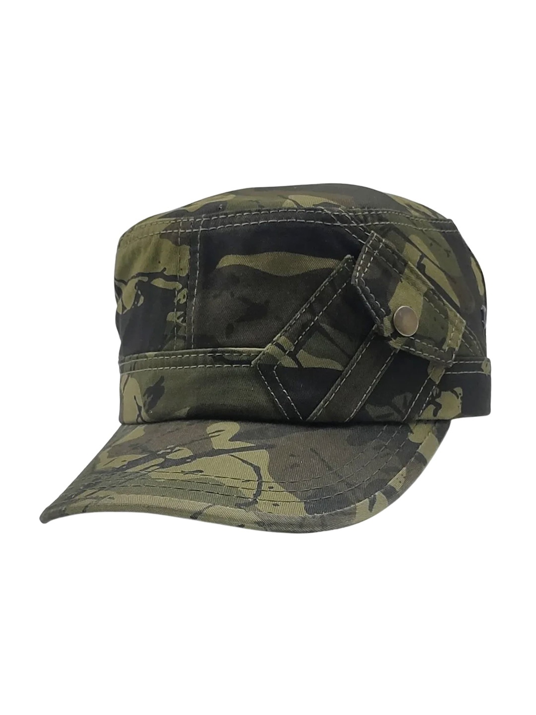 

Zacharias Men Camouflage Printed Cotton Baseball Cap, Green