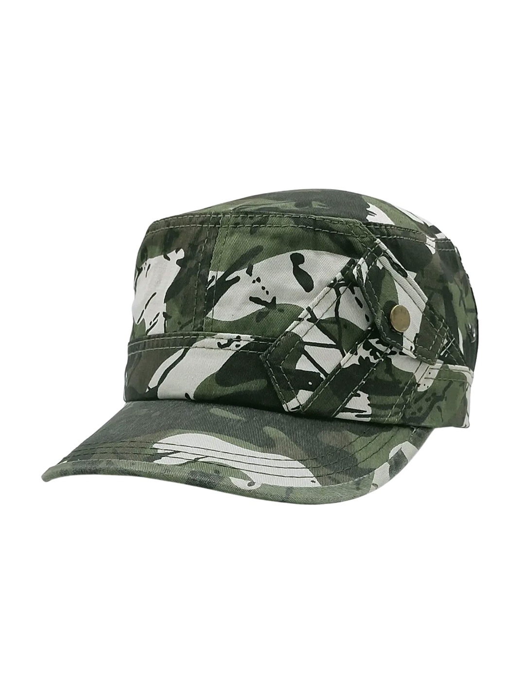 

Zacharias Men Camouflage Printed Cotton Baseball Cap, Green