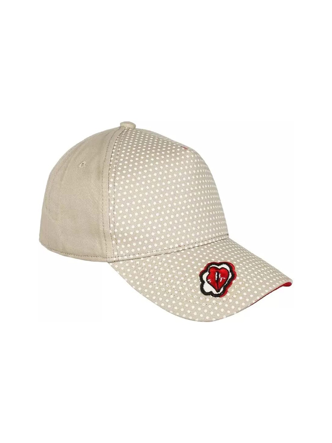 

Zacharias Polka Dot Printed Cotton Baseball Cap, Beige