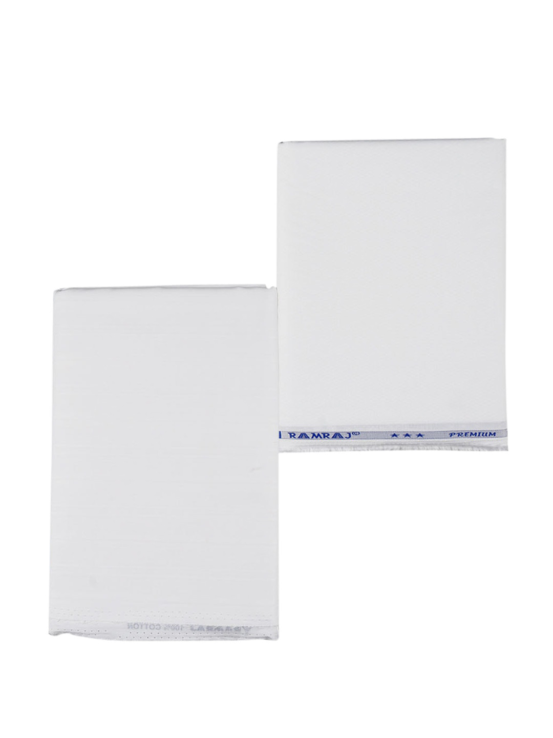 

Ramraj Men Pack Of 2 Pure-Cotton Clothing Fabric, White