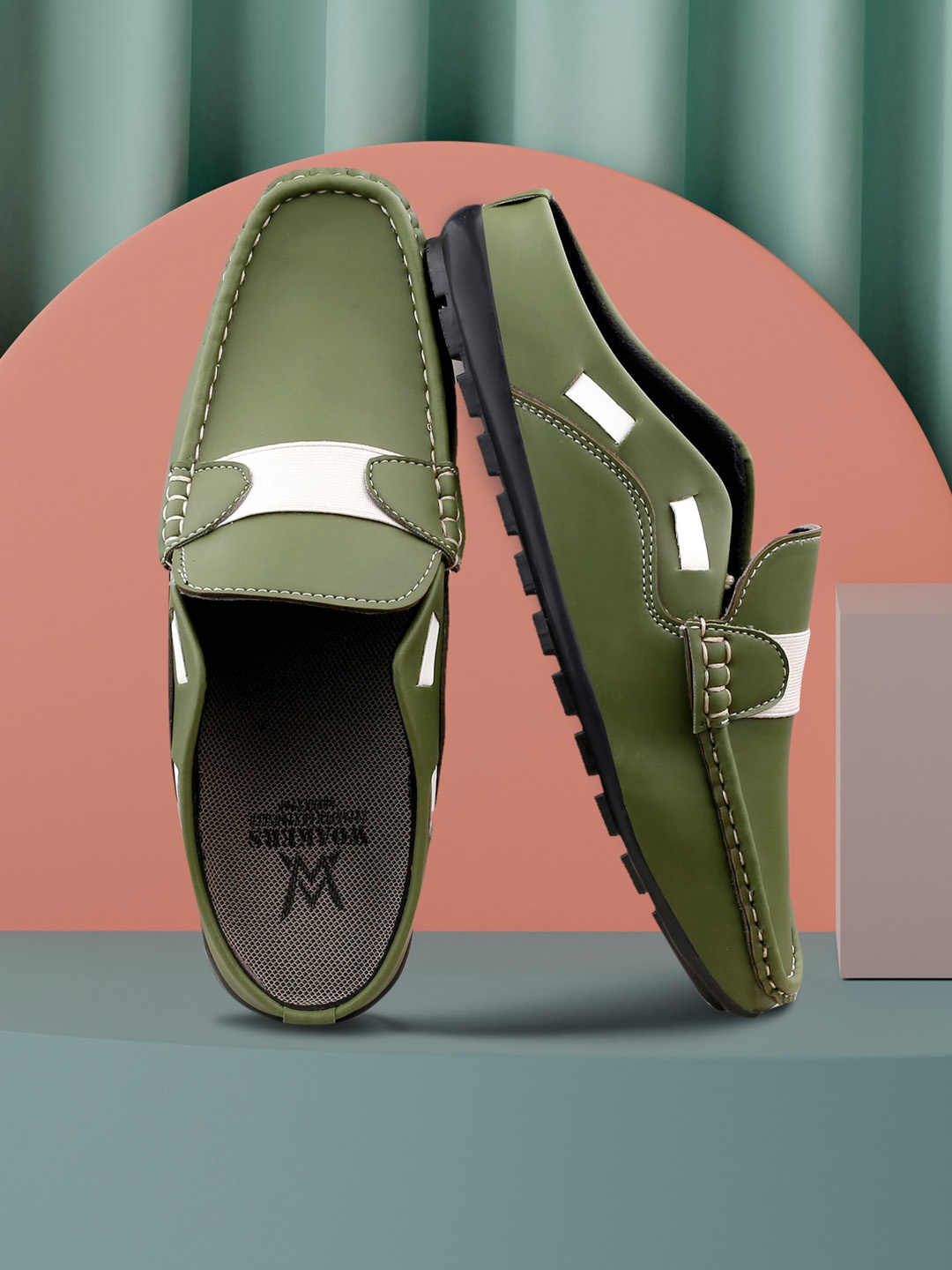 

Woakers Men Waterproof Lining Comfort Insole Mules, Green