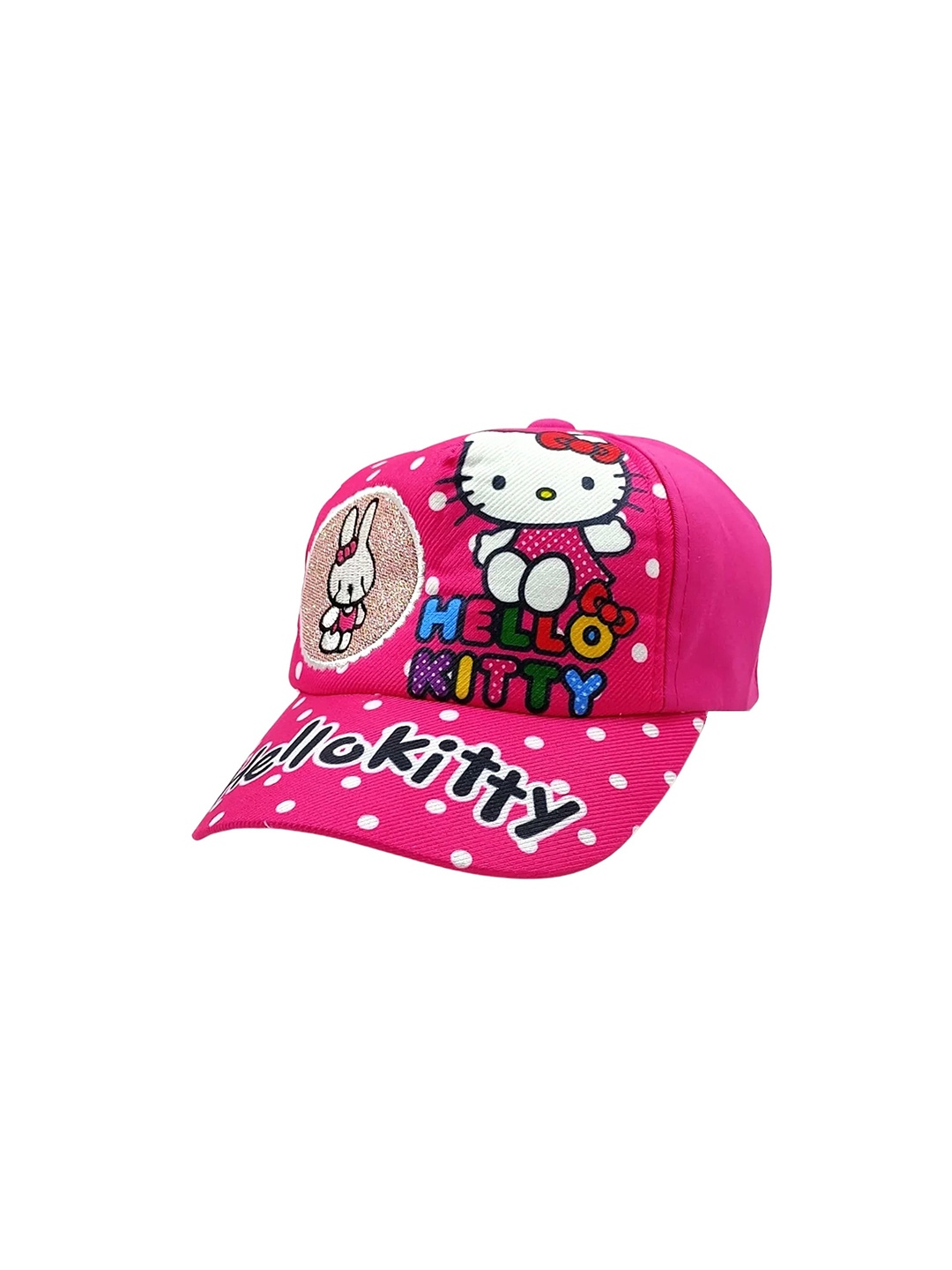 

Zacharias Kids Hello Kitty Printed Cotton Baseball Cap, Pink
