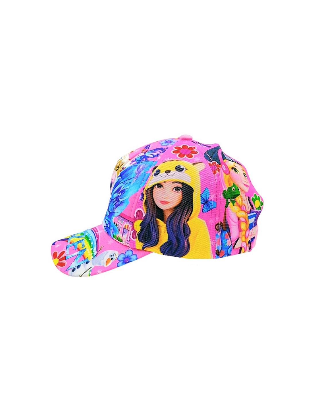 

Zacharias Girls Cotton Printed Baseball Cap, Pink