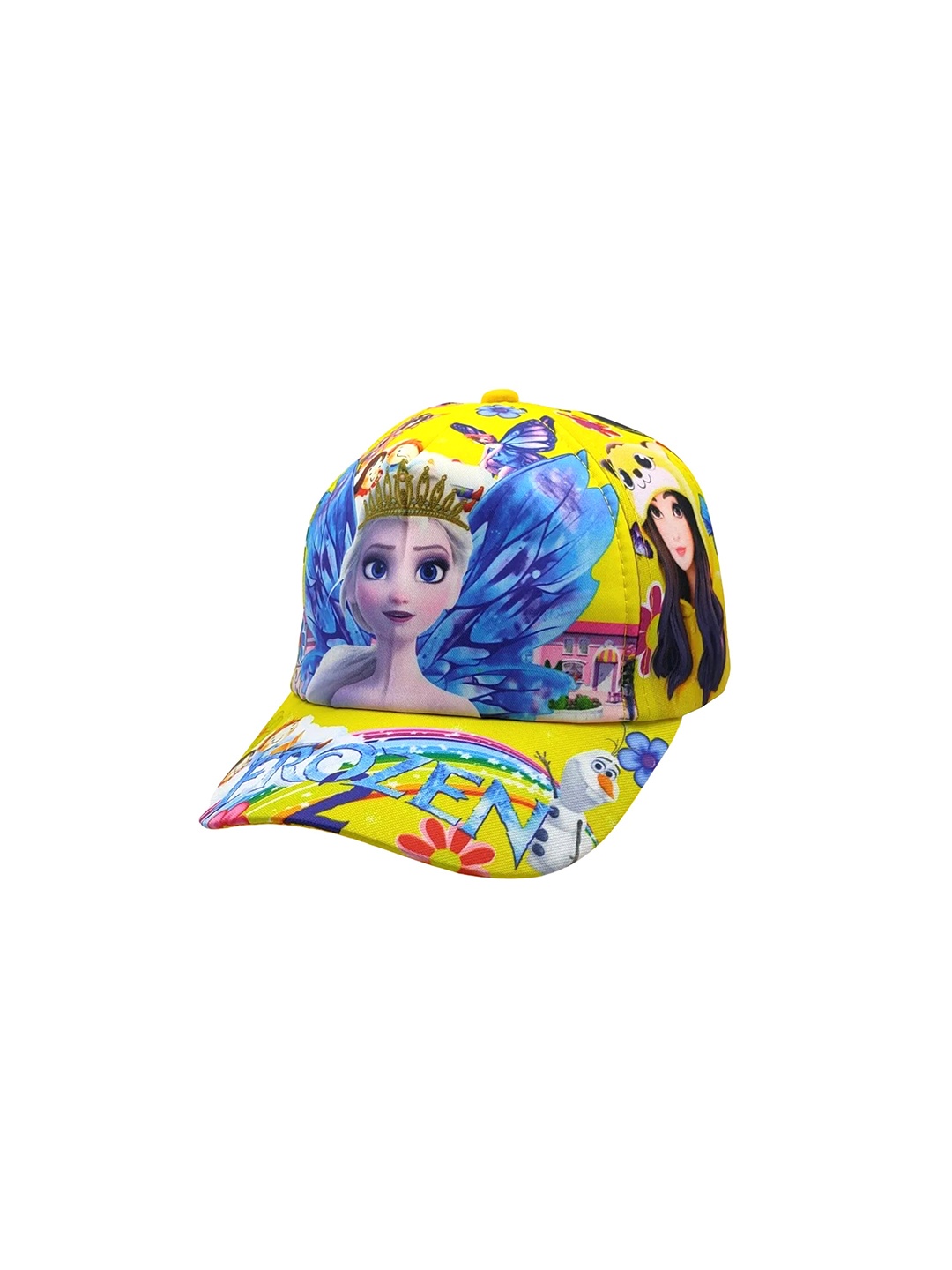 

Zacharias Frozen Printed Cotton Visor Cap, Yellow