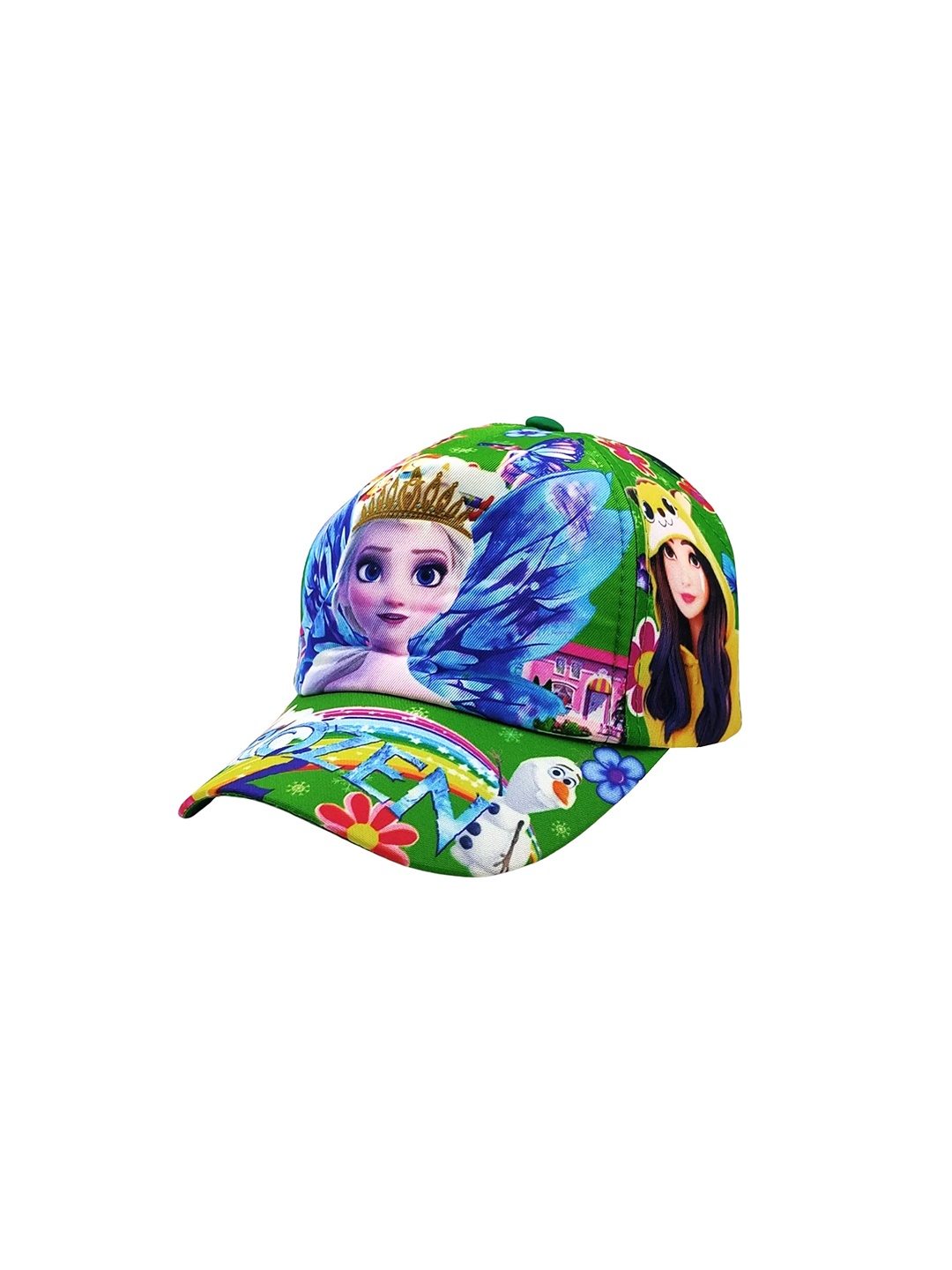 

Zacharias Kids Frozen Printed Cotton Baseball Cap, Green