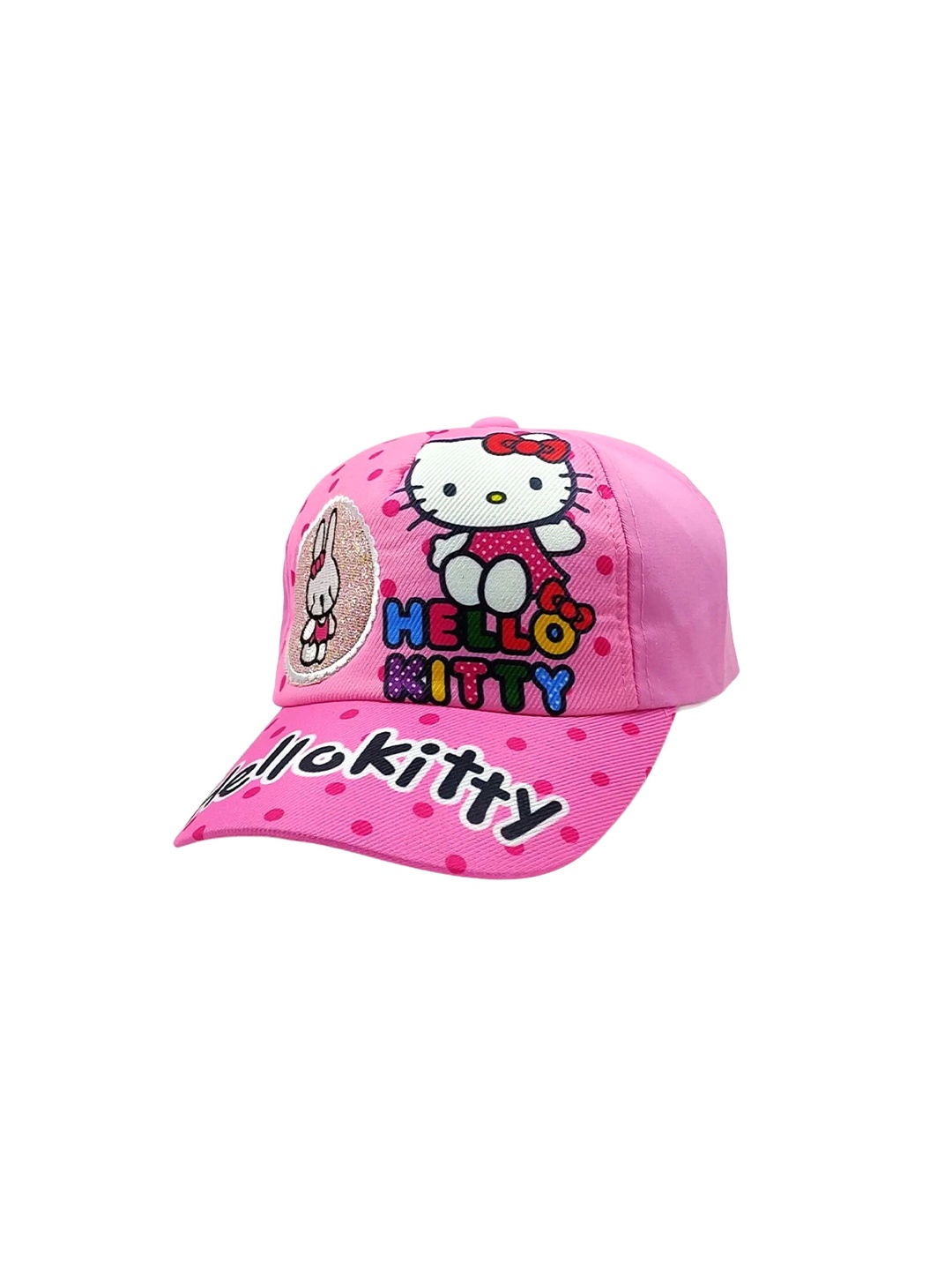 

Zacharias Kids Hello Kitty Printed Cotton Baseball Cap, Pink