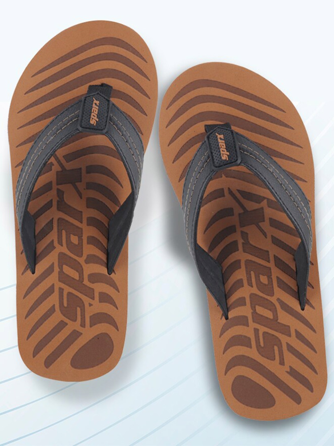 

Sparx Men Printed Rubber Thong Flip-Flops, Tan