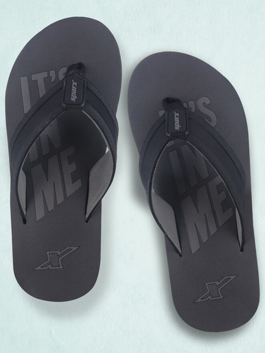 

Sparx Men Printed Rubber Thong Flip-Flops, Grey