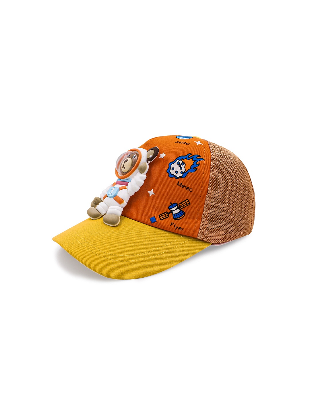 

JENNA Boys Printed Cotton Baseball Cap, Orange