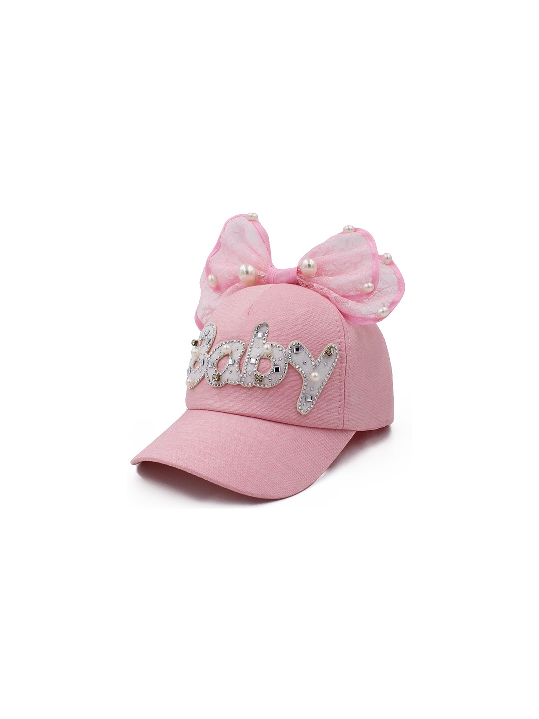 

JENNA Boys Pink & White Embroidered Baseball Cap
