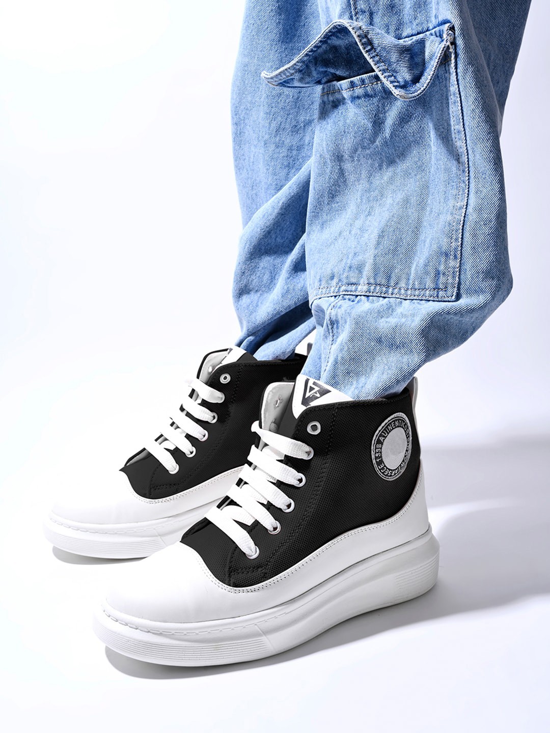 

Shoetopia Women Lightweight Mid-Top Sneakers, Black