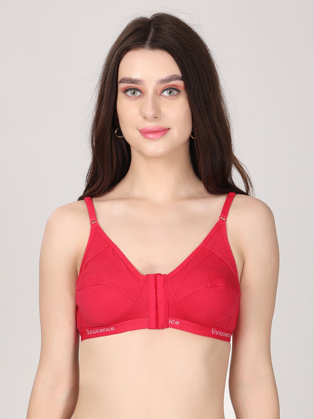 

Innocence Full Coverage Seamless Non Padded Cotton Everyday Bra, Fuchsia