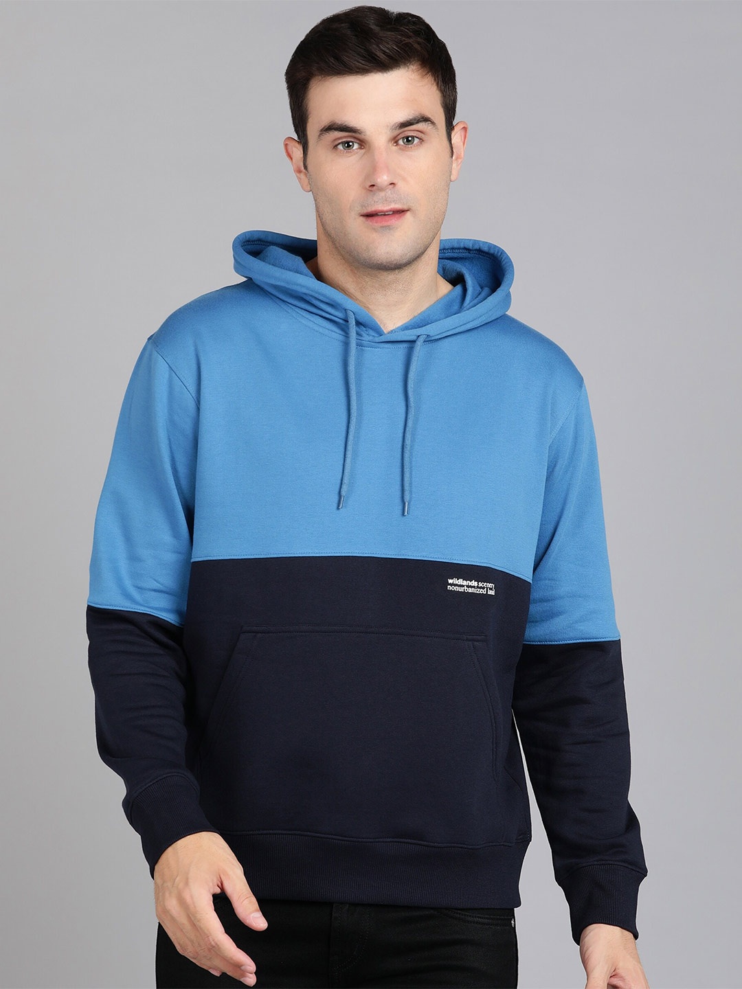 

Alan Jones Colourblocked Hooded Pullover Sweatshirt, Blue