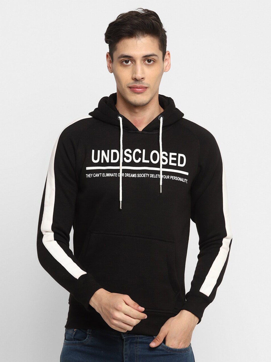 

Alan Jones Typography Printed Hooded Pullover Sweatshirt, Black