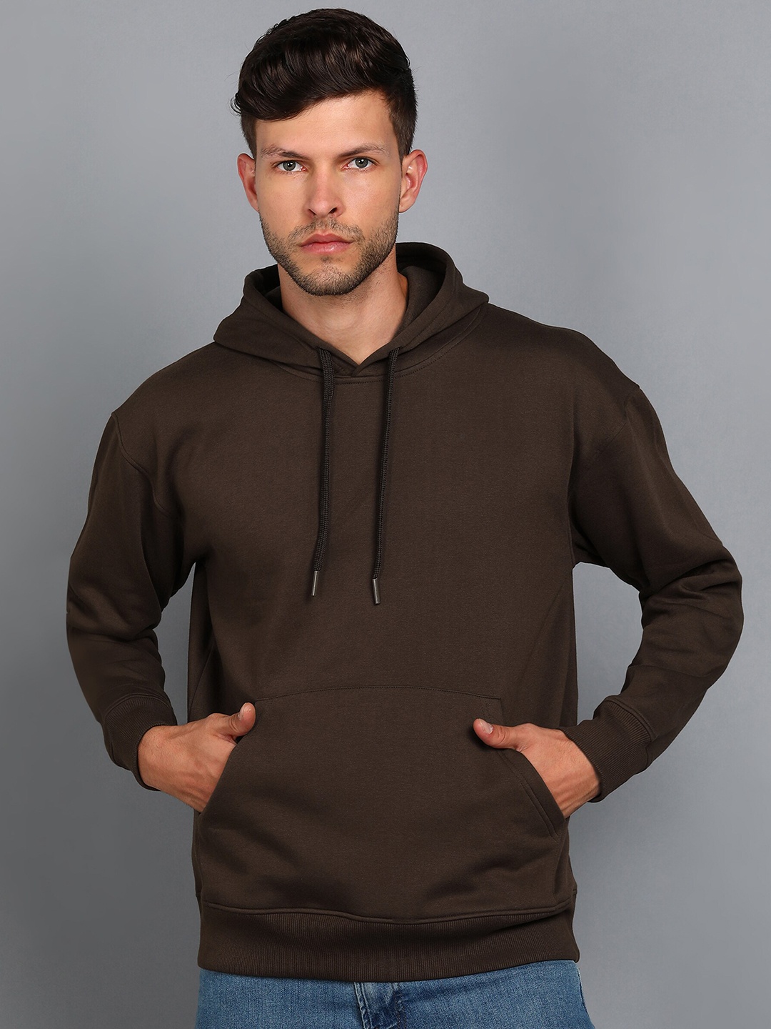 

Alan Jones Hooded Pullover Oversized Sweatshirt, Brown