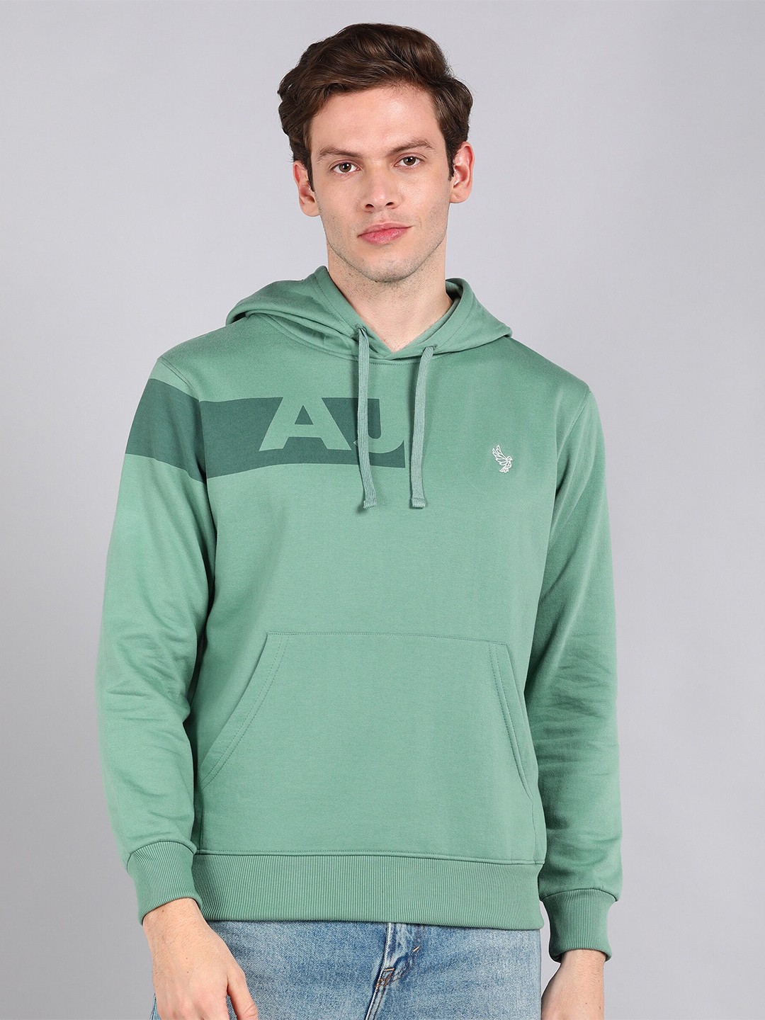 

Alan Jones Printed Hooded Pullover Sweatshirt, Green