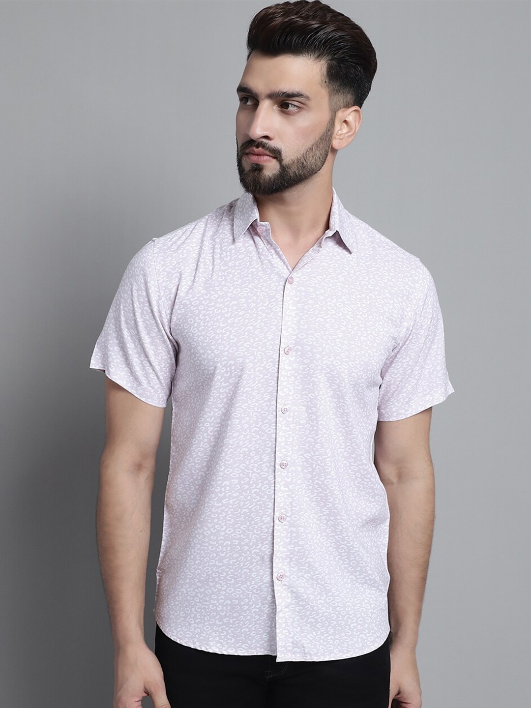 

JAINISH Classic Abstract Printed Casual Shirt, Purple