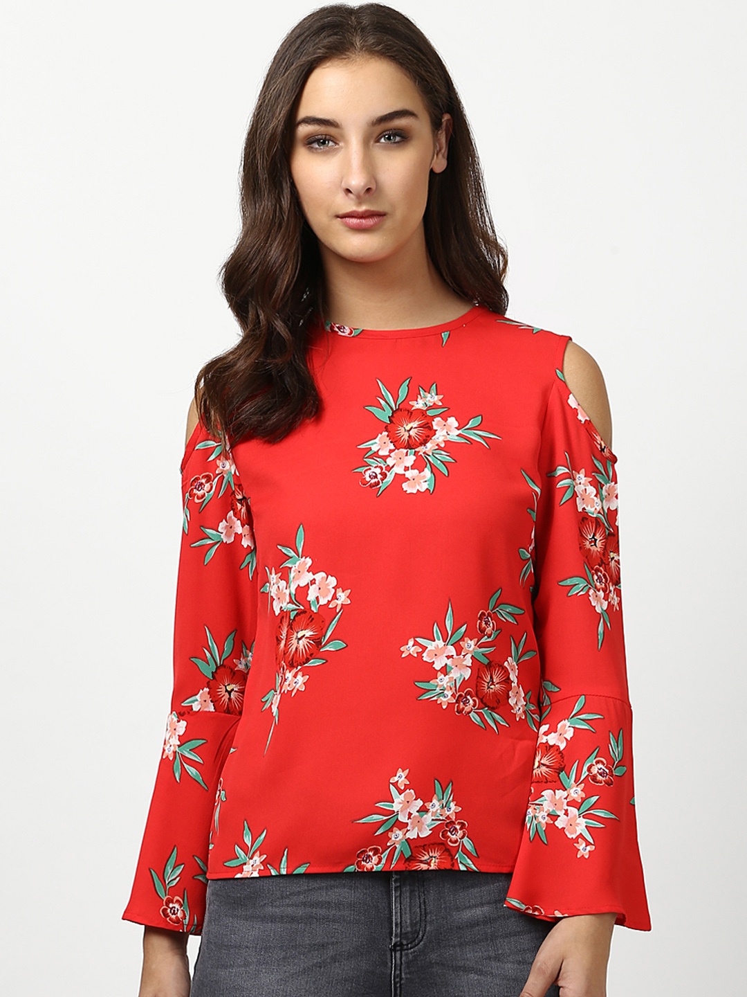 

Harpa Women Red Printed Top