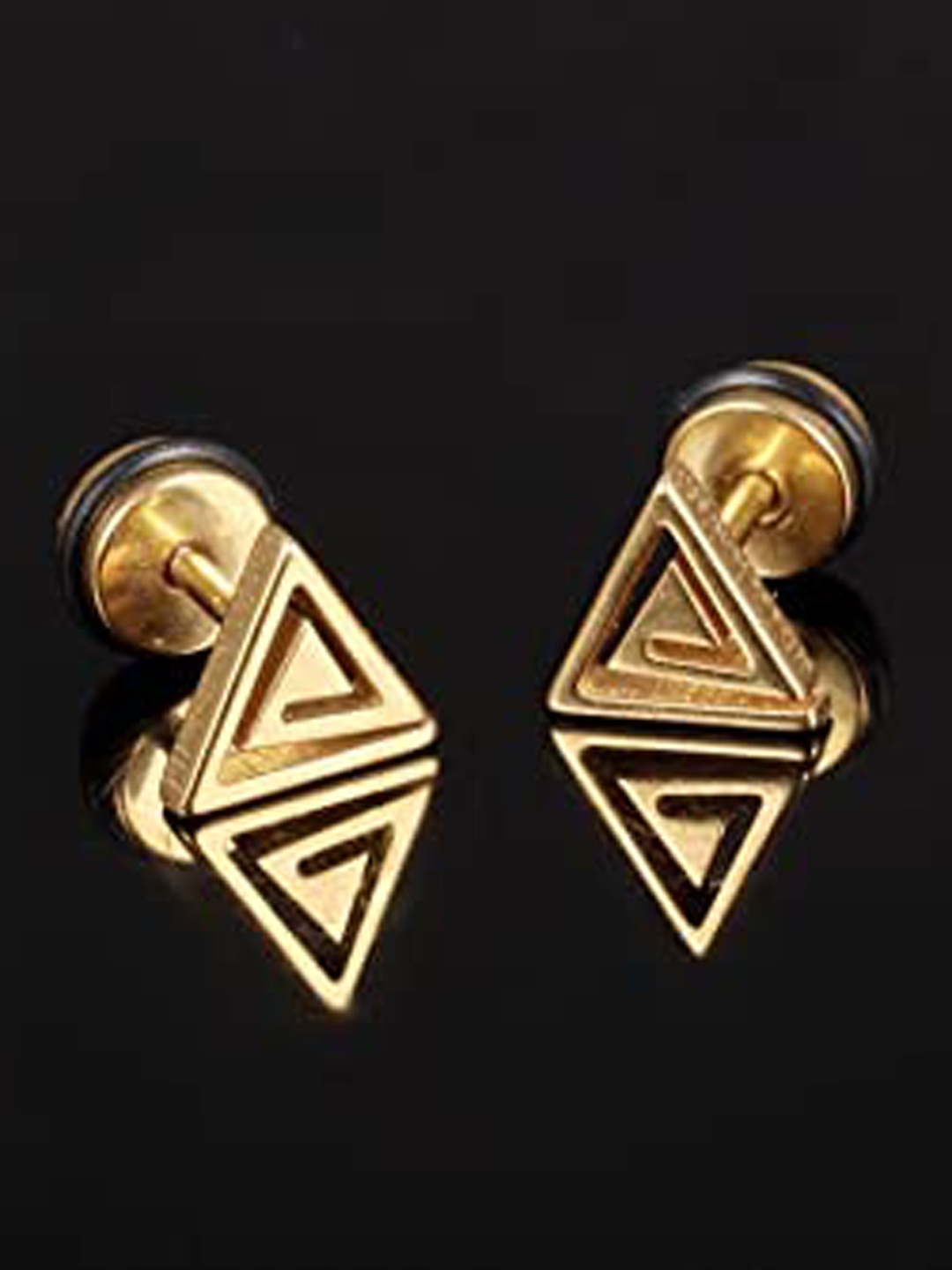 

VIEN Gold-Plated Triangular Studs Earrings