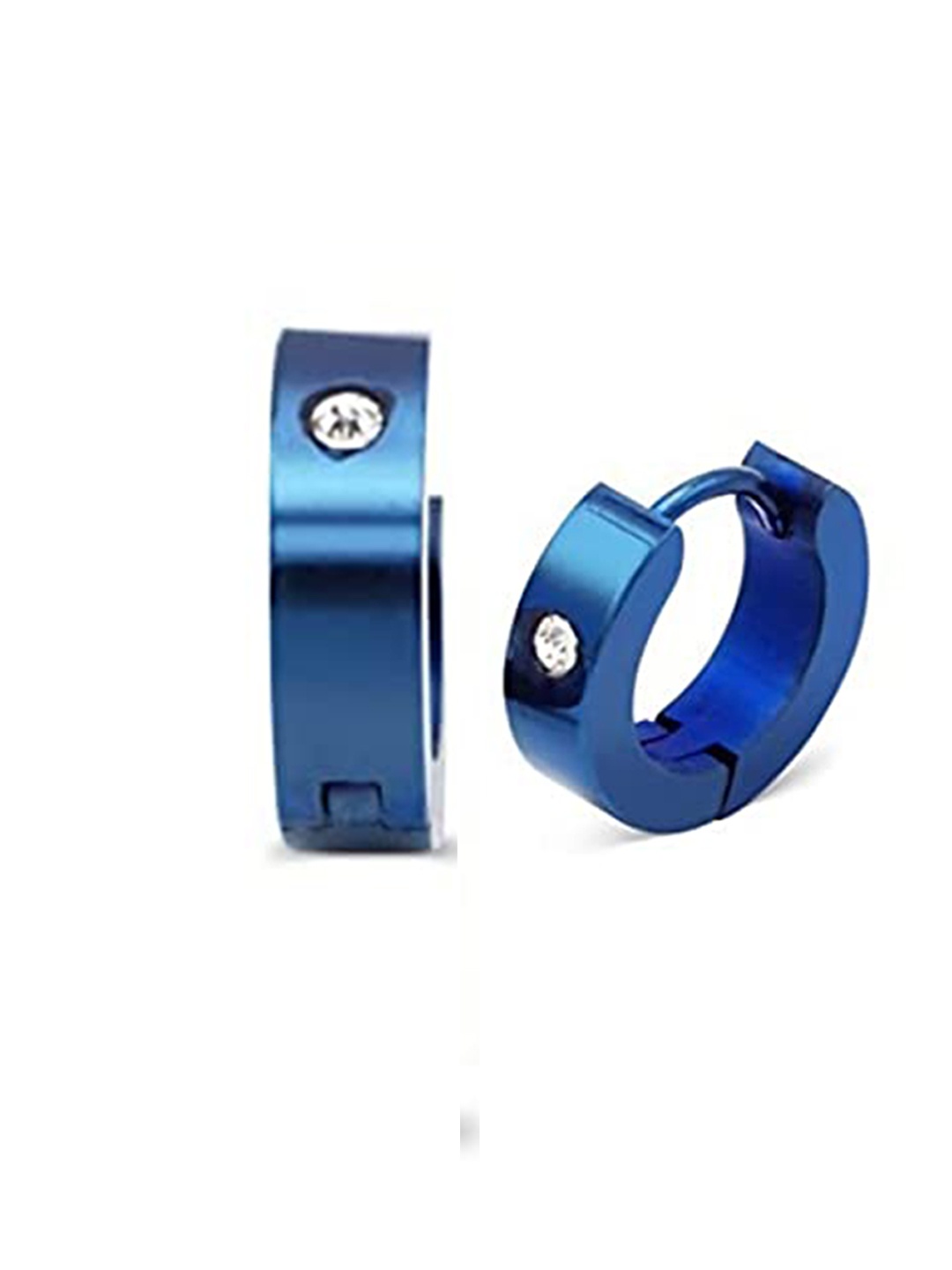 

VIEN Contemporary Hoop Earrings, Blue