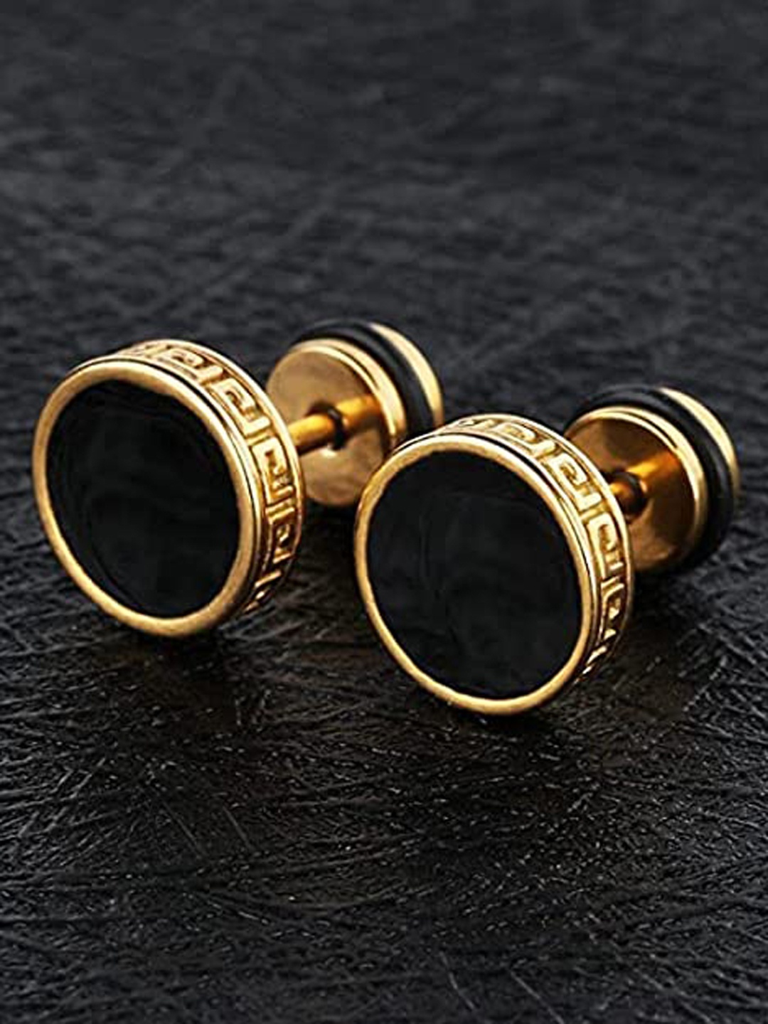 

VIEN Gold-Plated Circular Stud Earrings