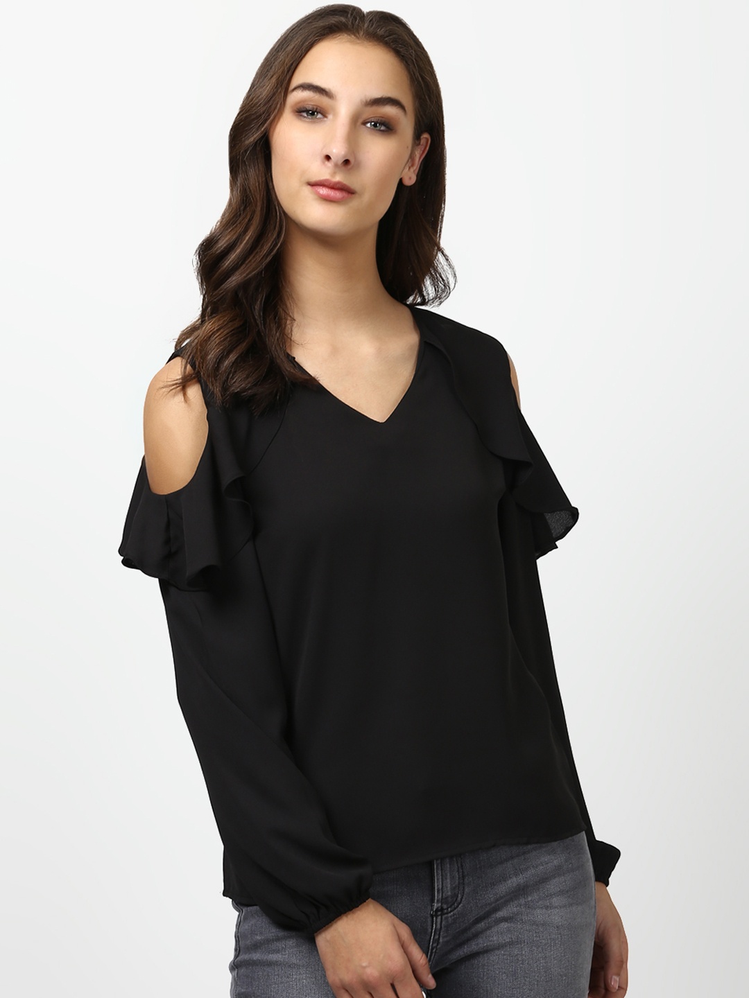 

Harpa Women Black Solid Top