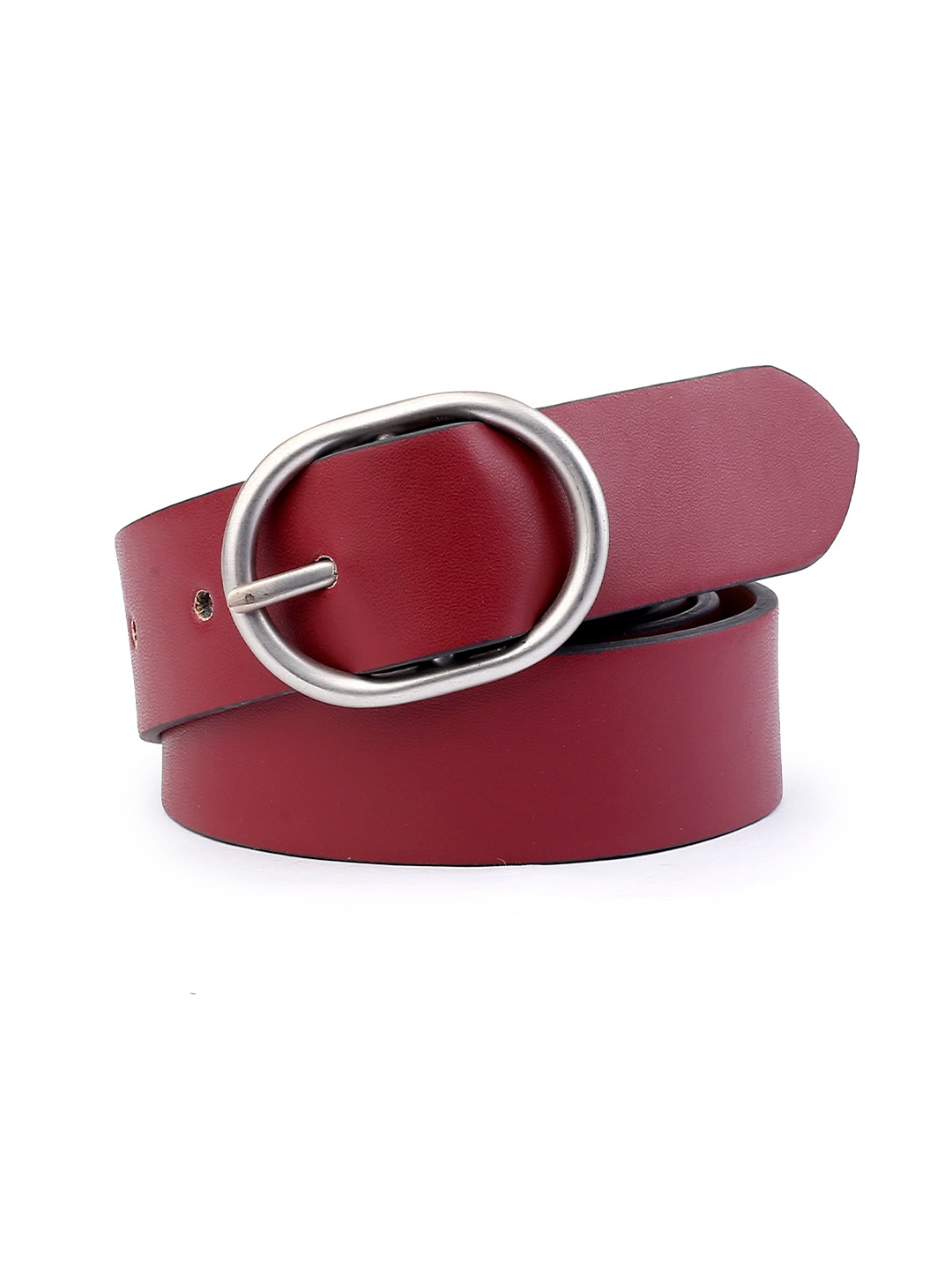 

bacca bucci Women Slim Leather Casual Belt, Maroon