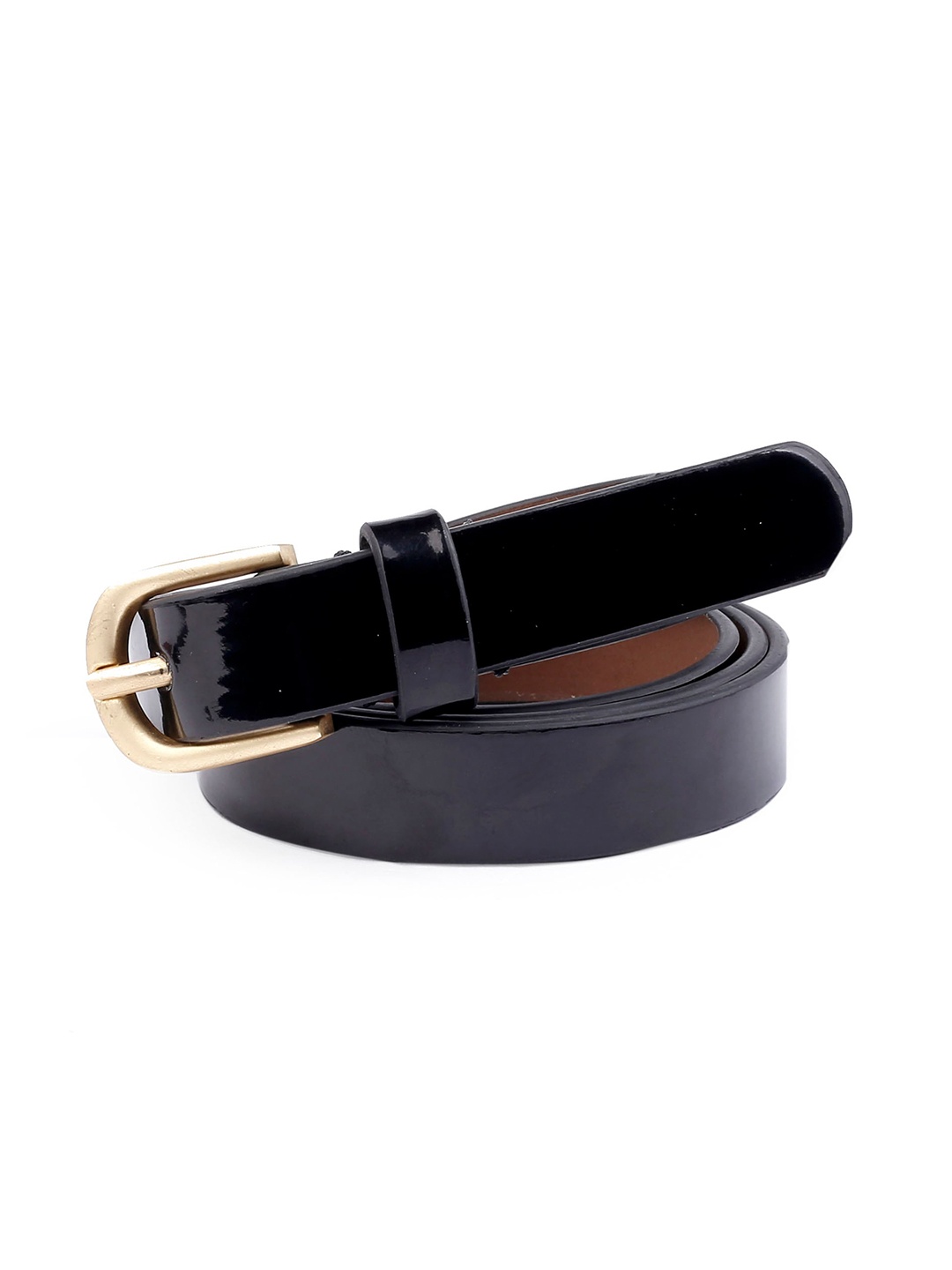 

bacca bucci Women Slim Leather Casual Belt, Black