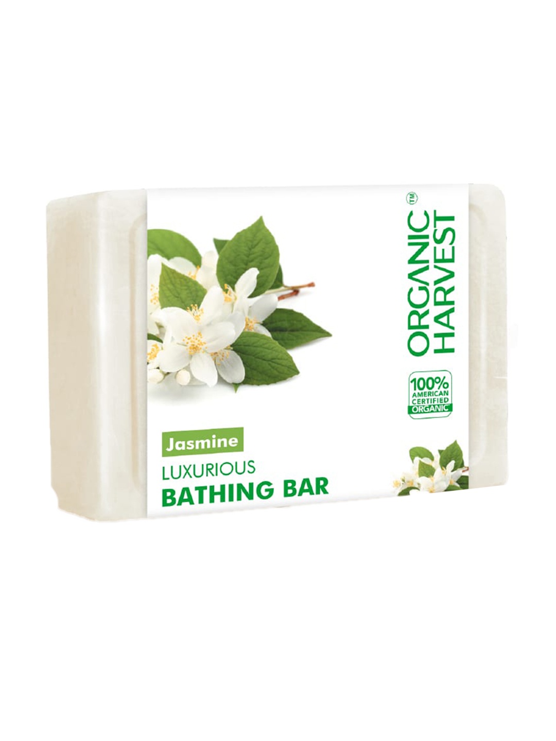 

Organic Harvest Jasmine Luxurious Bathing Bar Soap For Fragrant & Soft Skin - 125g, Off white