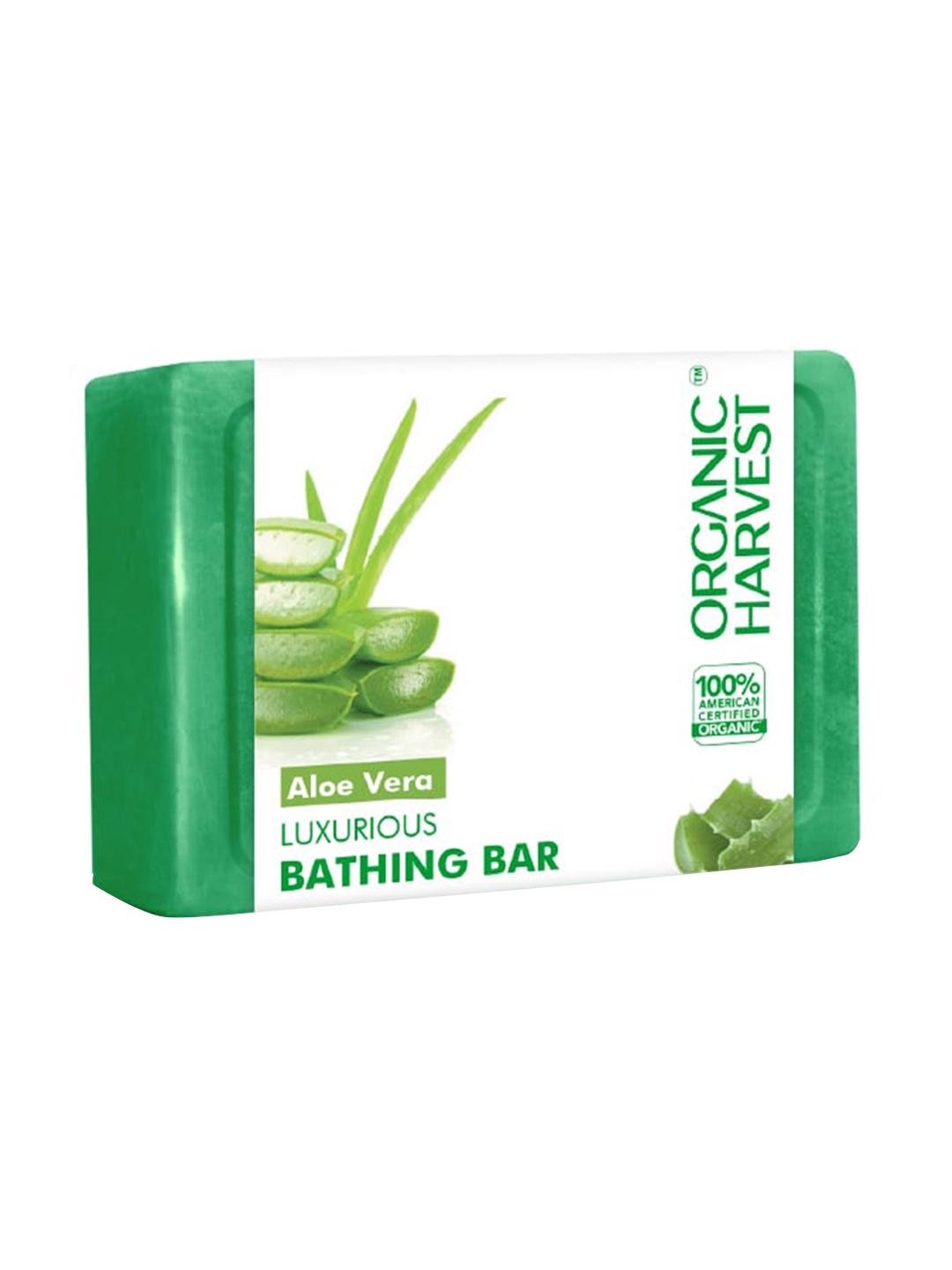 

Organic Harvest Aloe Vera Luxurious Bathing Bar Soap - 125g, Green