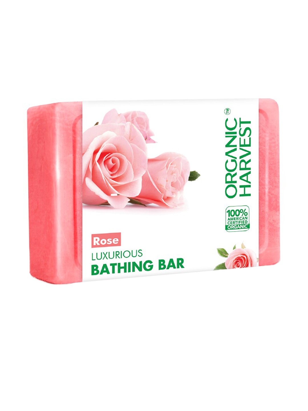 

Organic Harvest Rose Luxurious Bathing Bar Soap - 125g, Pink